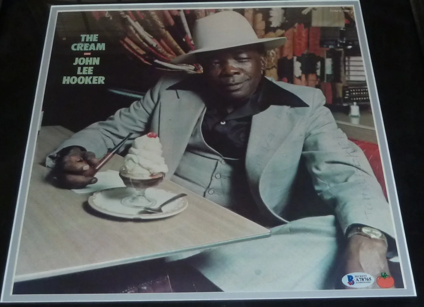 BECKETT-BAS JOHN LEE HOOKER AUTOGRAPHED-SIGNED THE CREAM FRAMED RECORD ALBUM 765, изображение 2