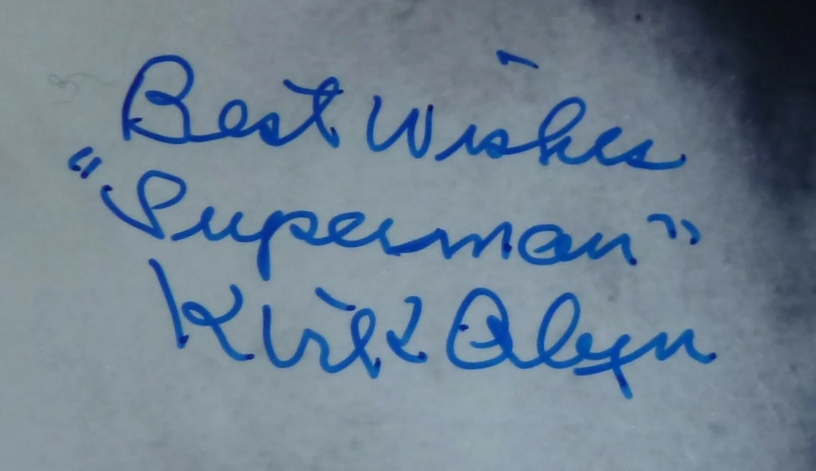 Kirk Alyn — BECKETT KIRK ALYN INSCRIBED "SUPERMAN" SIGNED 11X14 PHOTO C77257, image 3