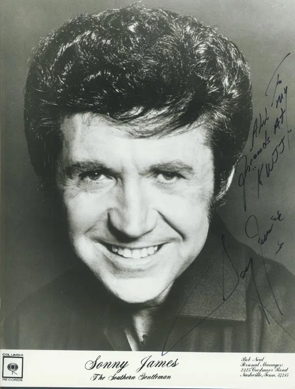 Sonny James — SONNY JAMES - INSCRIBED PRINTED PHOTOGRAPH SIGNED IN INK