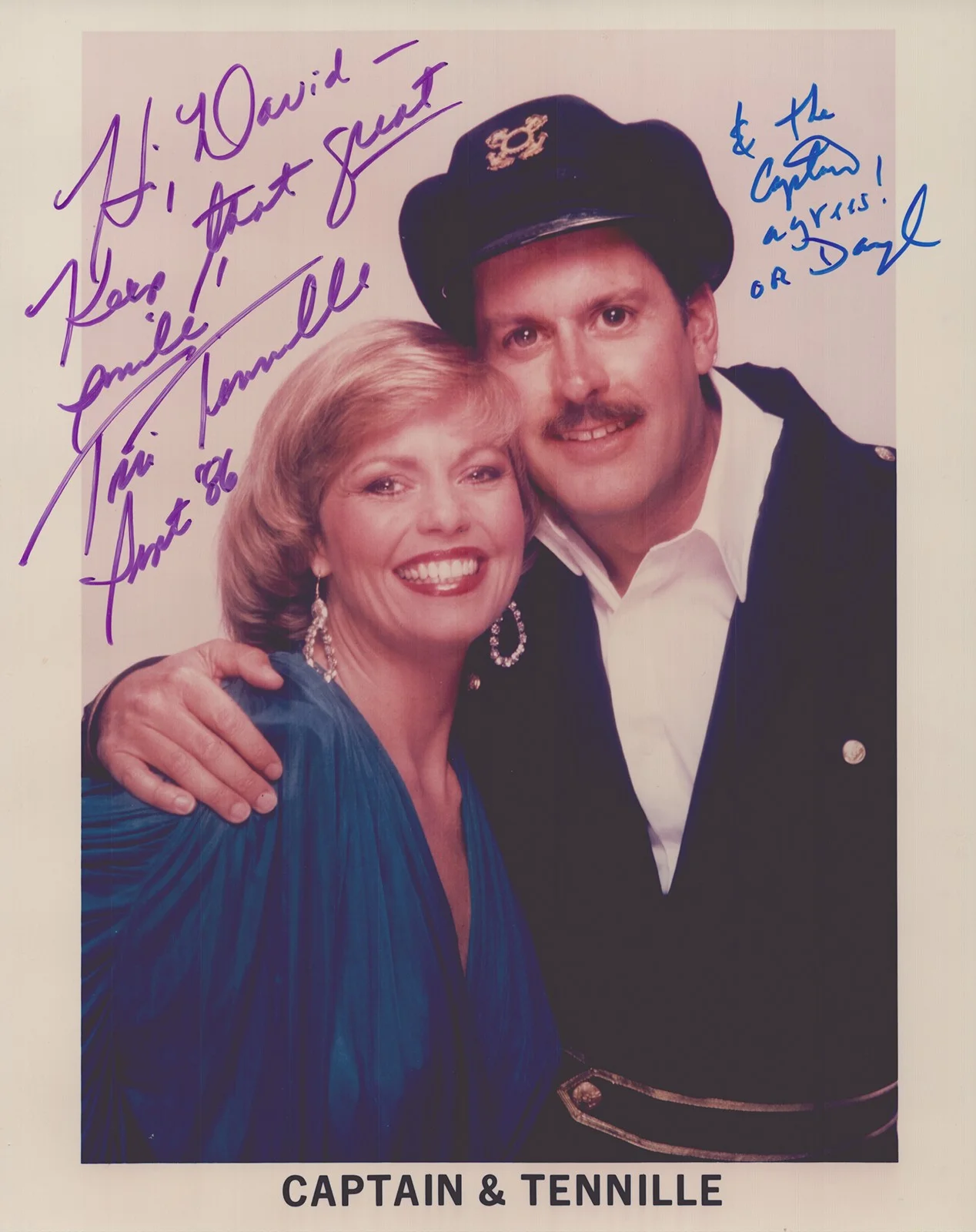Captain & Tennille, Toni Tennille, Daryl Dragon — & TENNILLE - AUTOGRAPHED INSCRIBED PHOTOGRAPH 09/1986 WITH CO-SIGNERS