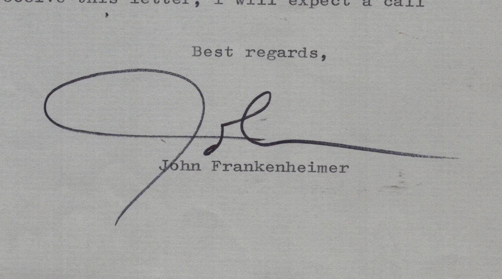 John Frankenheimer — JOHN FRANKENHEIMER - TYPED LETTER SIGNED 12/07/1971, image 2