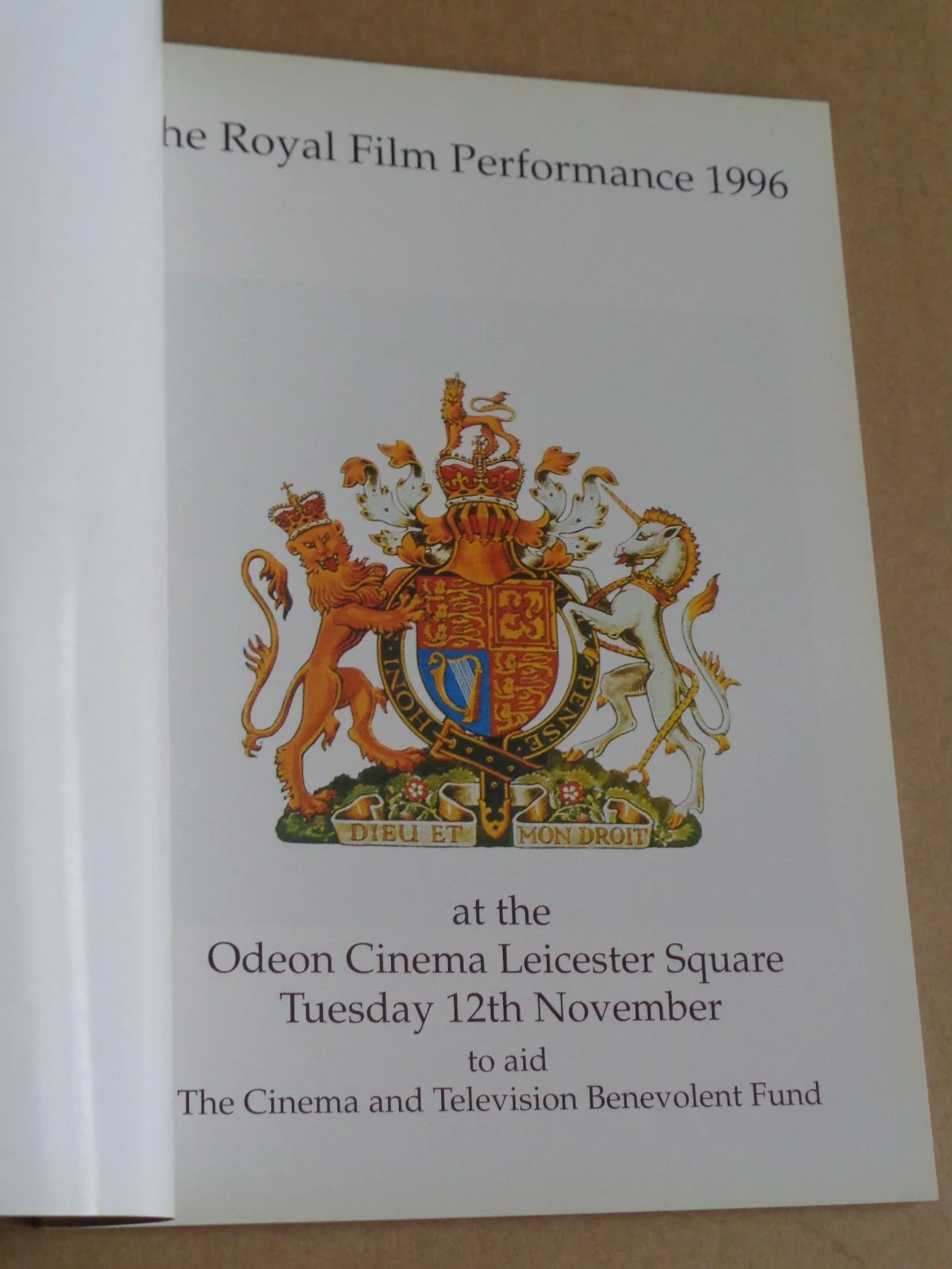 Johan Leysen/Dominic West - True Blue - 1996 Royal Film Performance Brochure, изображение 2