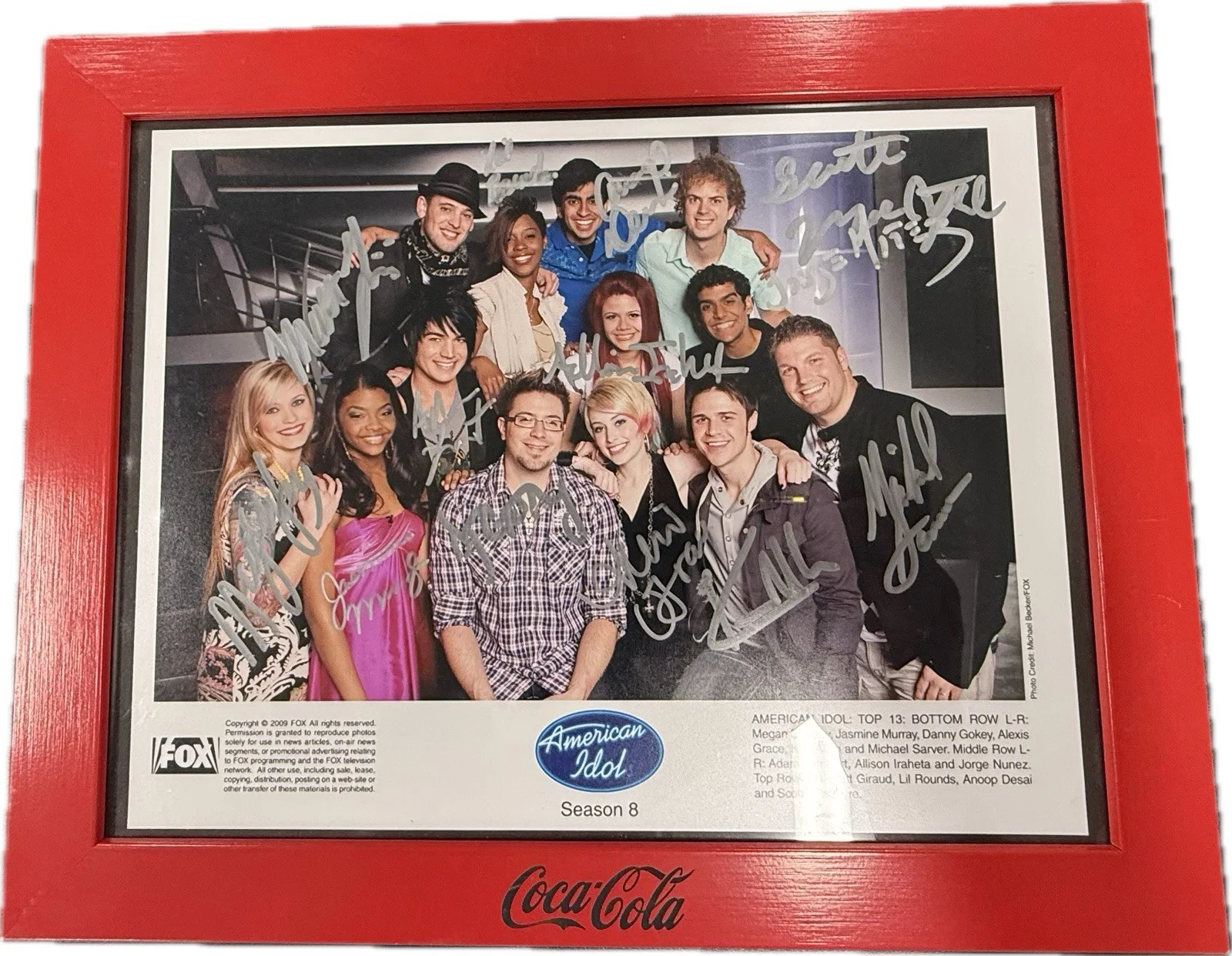 Season 8 American Idol Signed Bundle- Pillow, Shirt And Photo, image 2