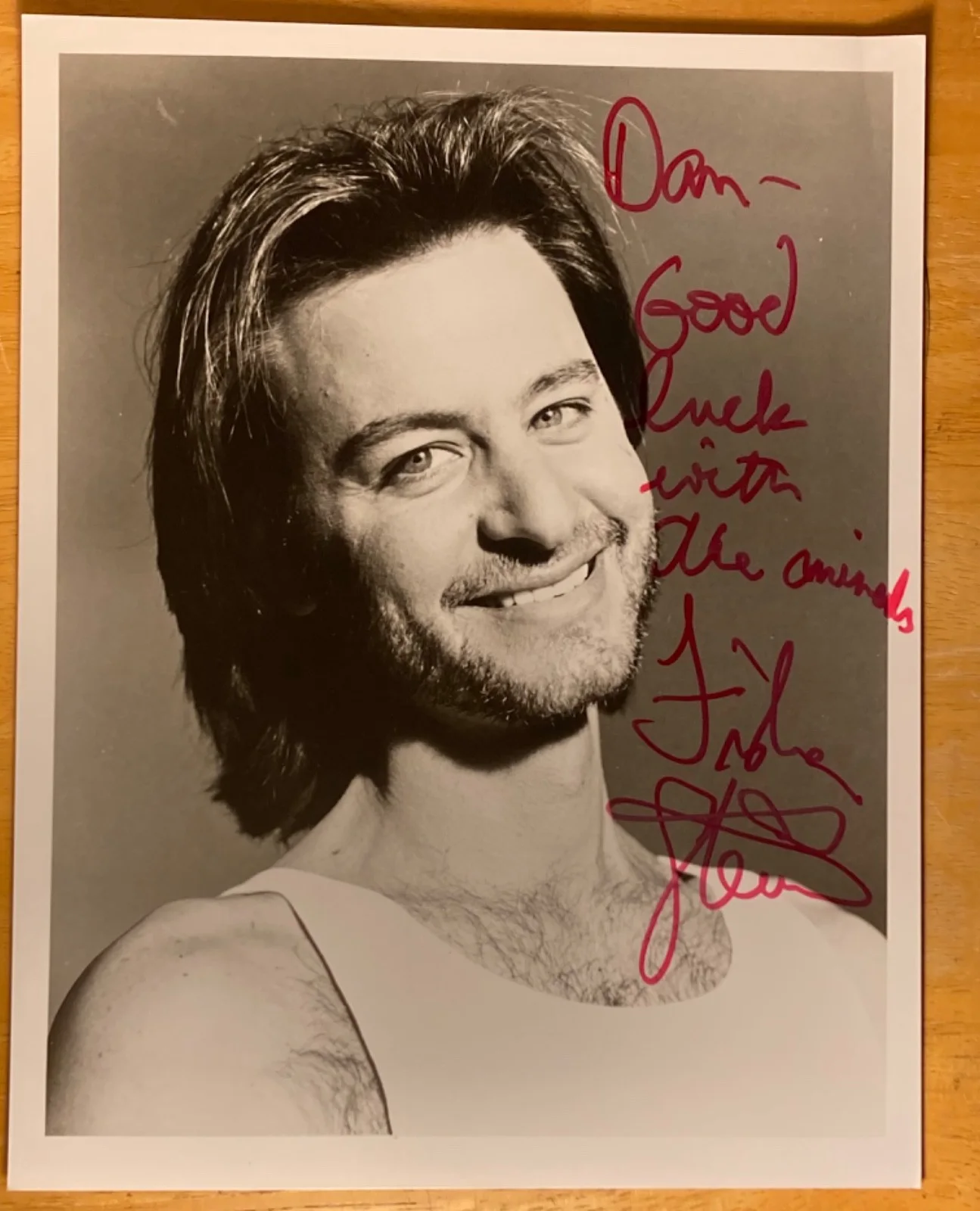 Hand SIGNED Fisher Stevens 8x10 Photo - Short Circuit, Hackers, Early Edition,, image 2