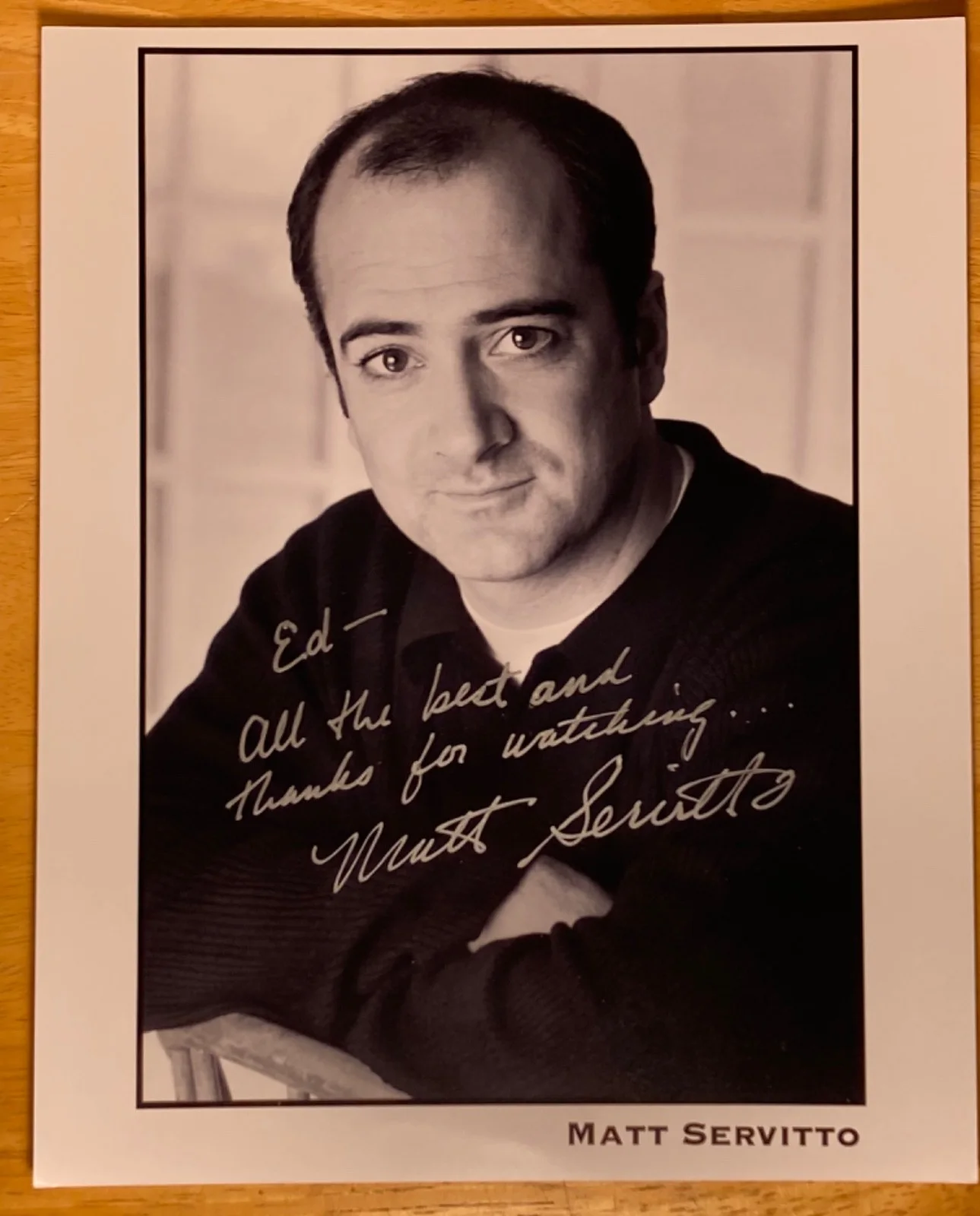 Hand SIGNED Matt Servitto 8x10 Photo - The Sopranos (Agent Harris), Banshee, image 2