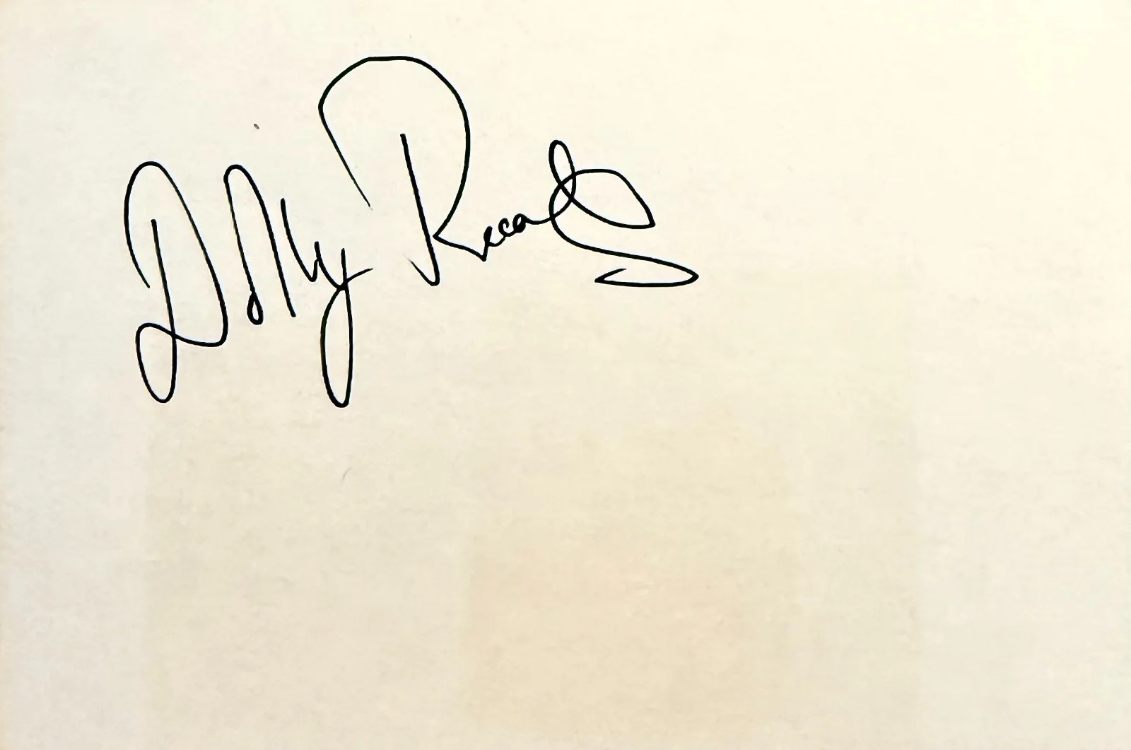 Dolly Read — DOLLY READ Signed Autographed 4"x 6" INDEX CARD Beyond the Valley of the Dolls