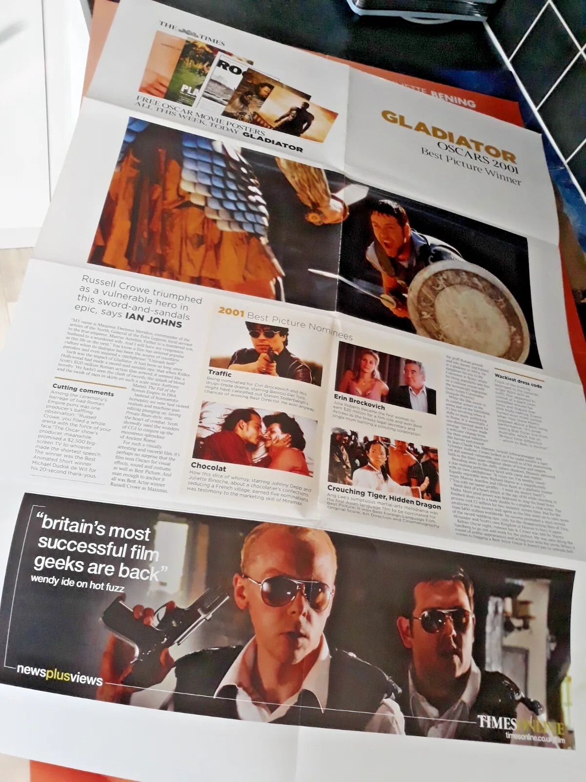 BUNDLE 4 X MOVIE POSTERS From The Times Newspaper - The Lord Of The Rings, изображение 5
