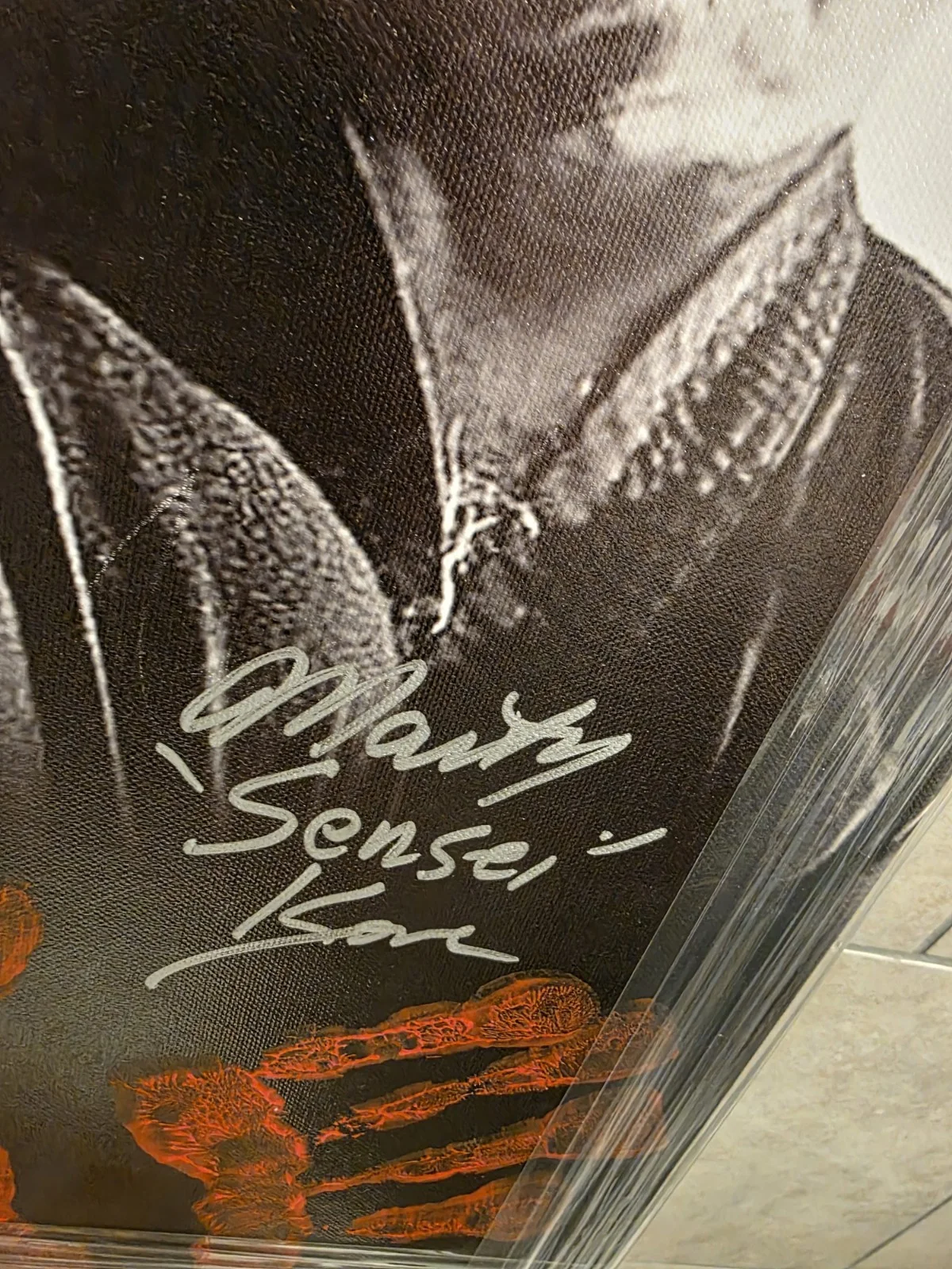 Cast — William Zabka & Martin Kove Cobra Kai Signed 16x22 Canvas JSA The Karate Kid, image 4