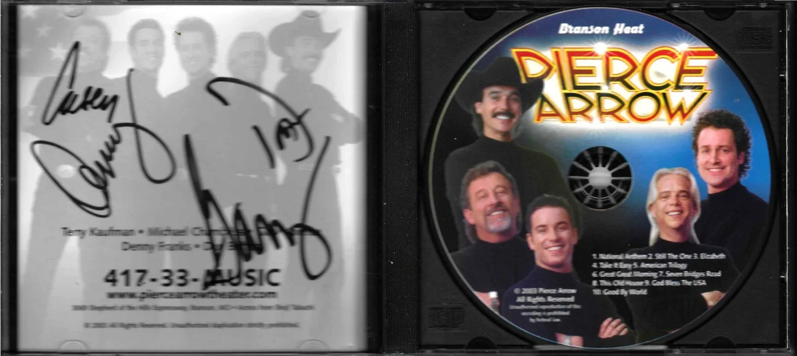 PIERCE ARROW..."BRANSON HEAT".........BRANSON QUARTET....AUTOGRAPHED....HTF CD, image 2
