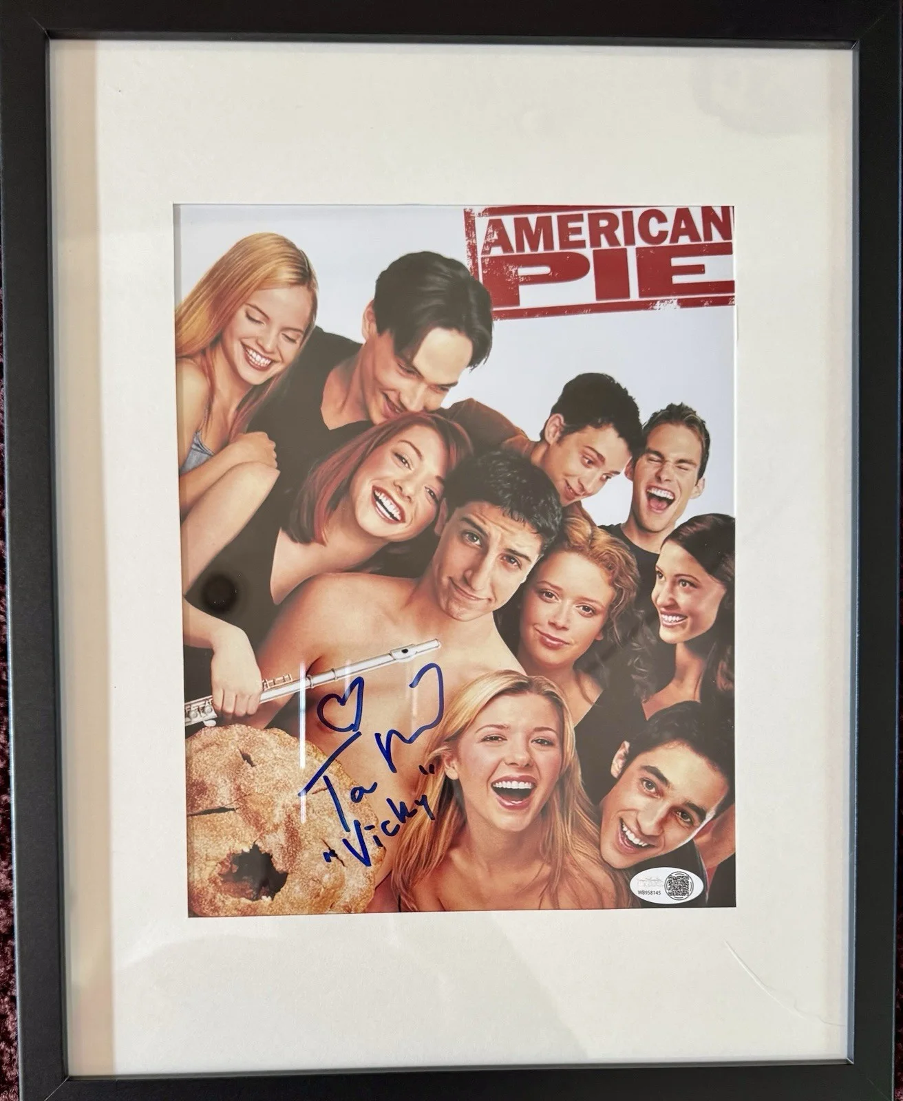 Tara Reid — TARA REID SIGNED AUTO AMERICAN PIE 11x14 FRAMED WITH VICKY INSCRIPTION JSA!!!!!