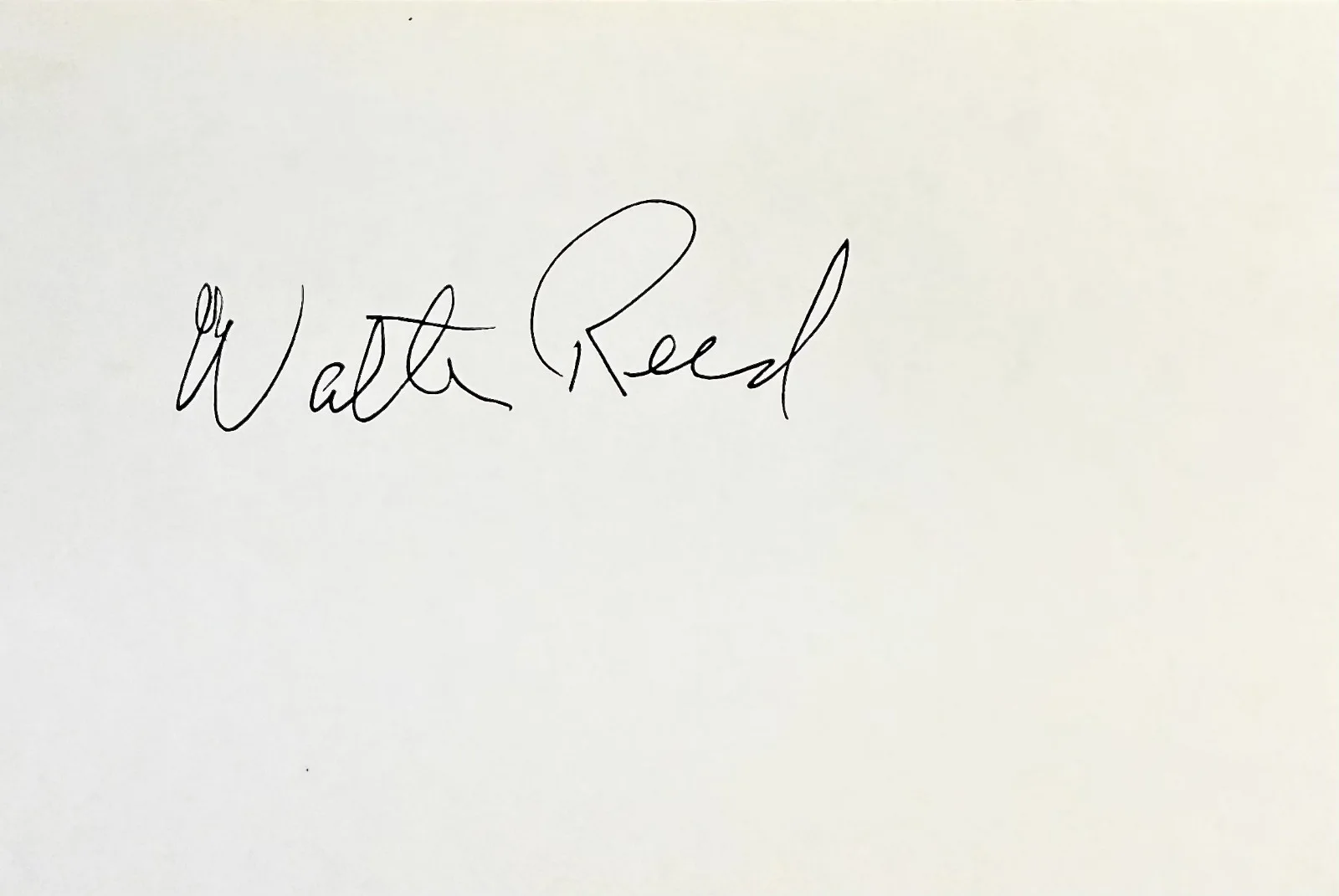 Walter Reed — WALTER REED Autograph Signed 4"x 6" INDEX CARD Flying Disc Man from Mars TRIPOLI, изображение 3