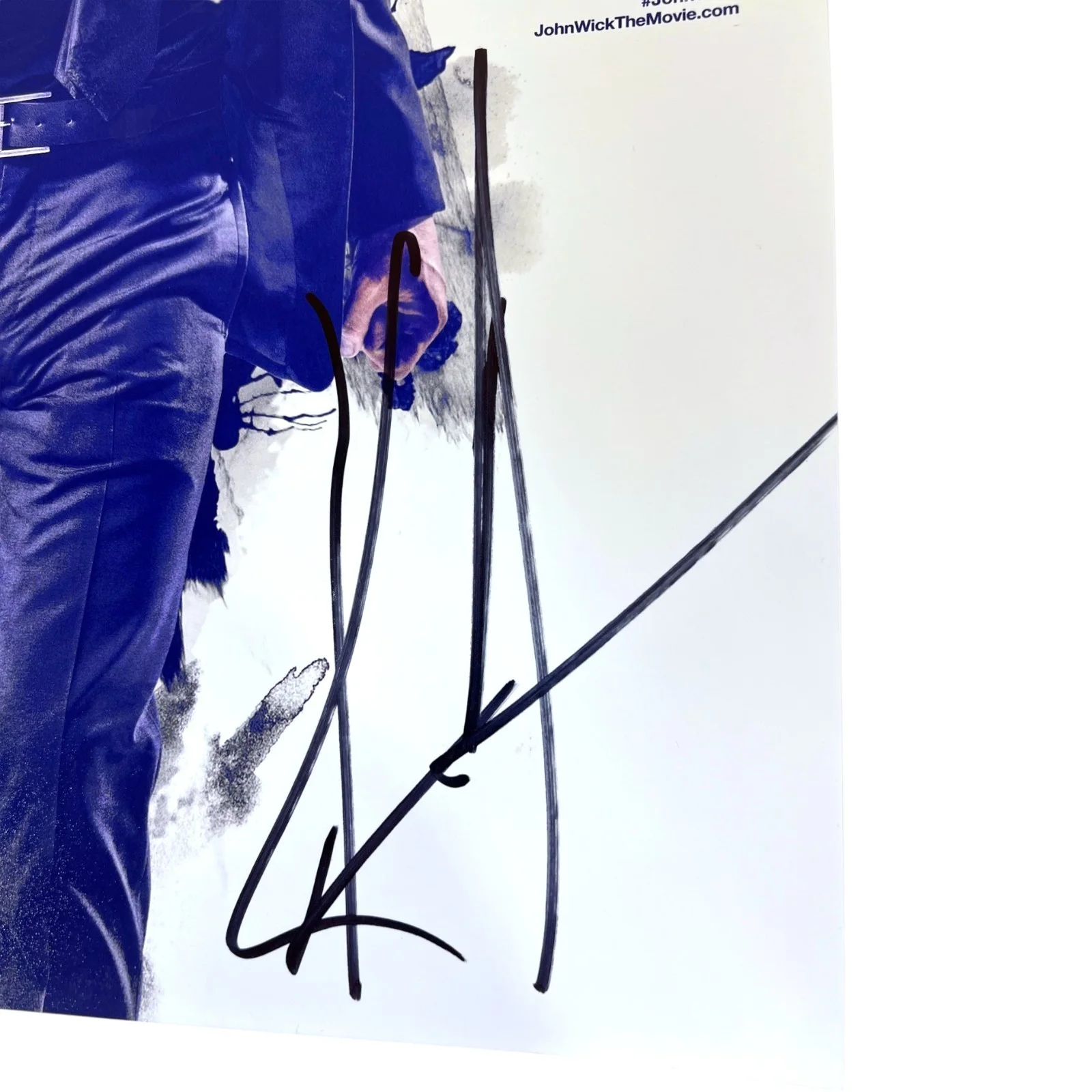 KEANU REEVES — KEANU REEVES SIGNED AUTOGRAPHED JOHN WICK 12X18 MOVIE POSTER PHOTO BAS COA, изображение 2