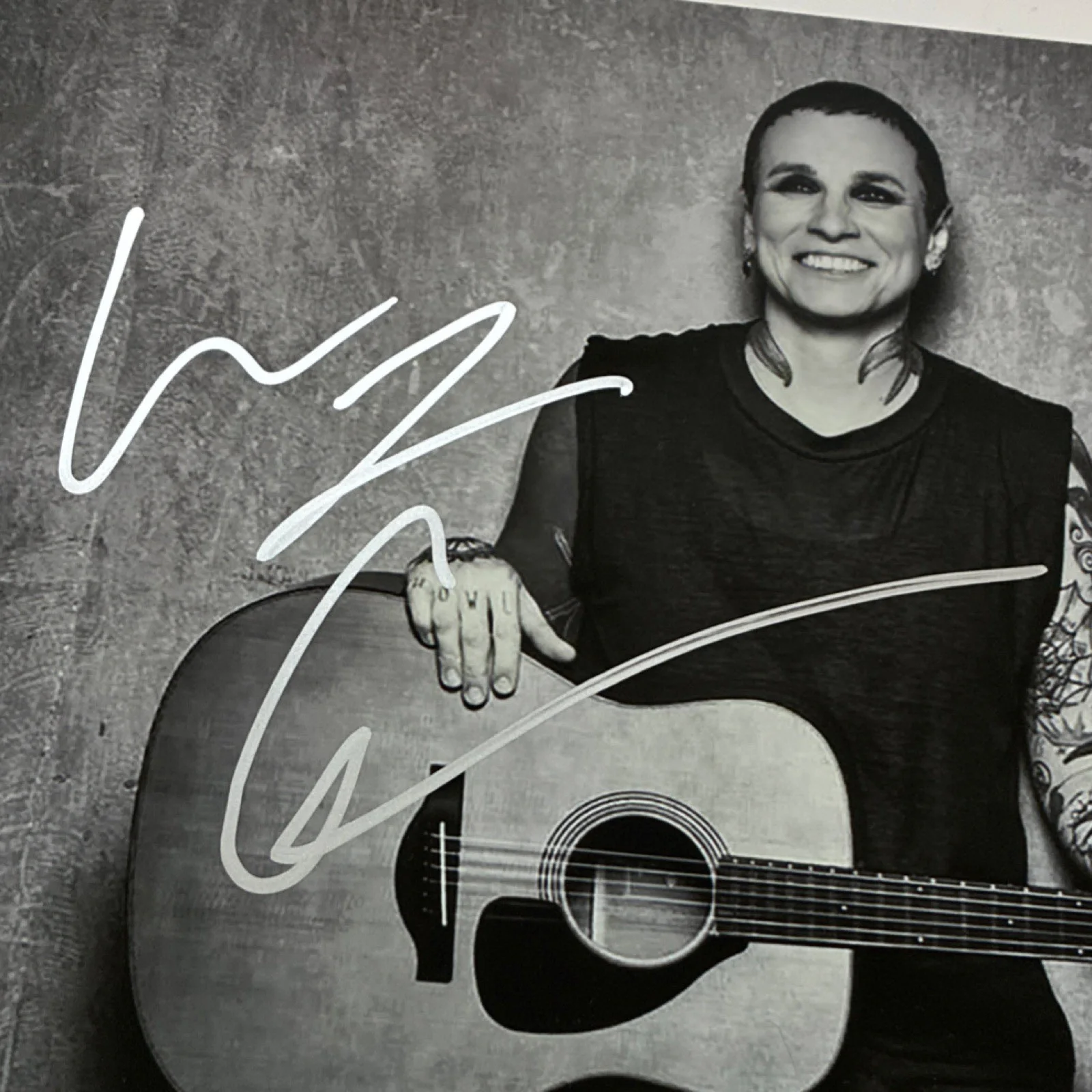 Laura Jane Grace Against Me! Autographed 8x10 Signed Proof Picture READ DAMAGED, image 2