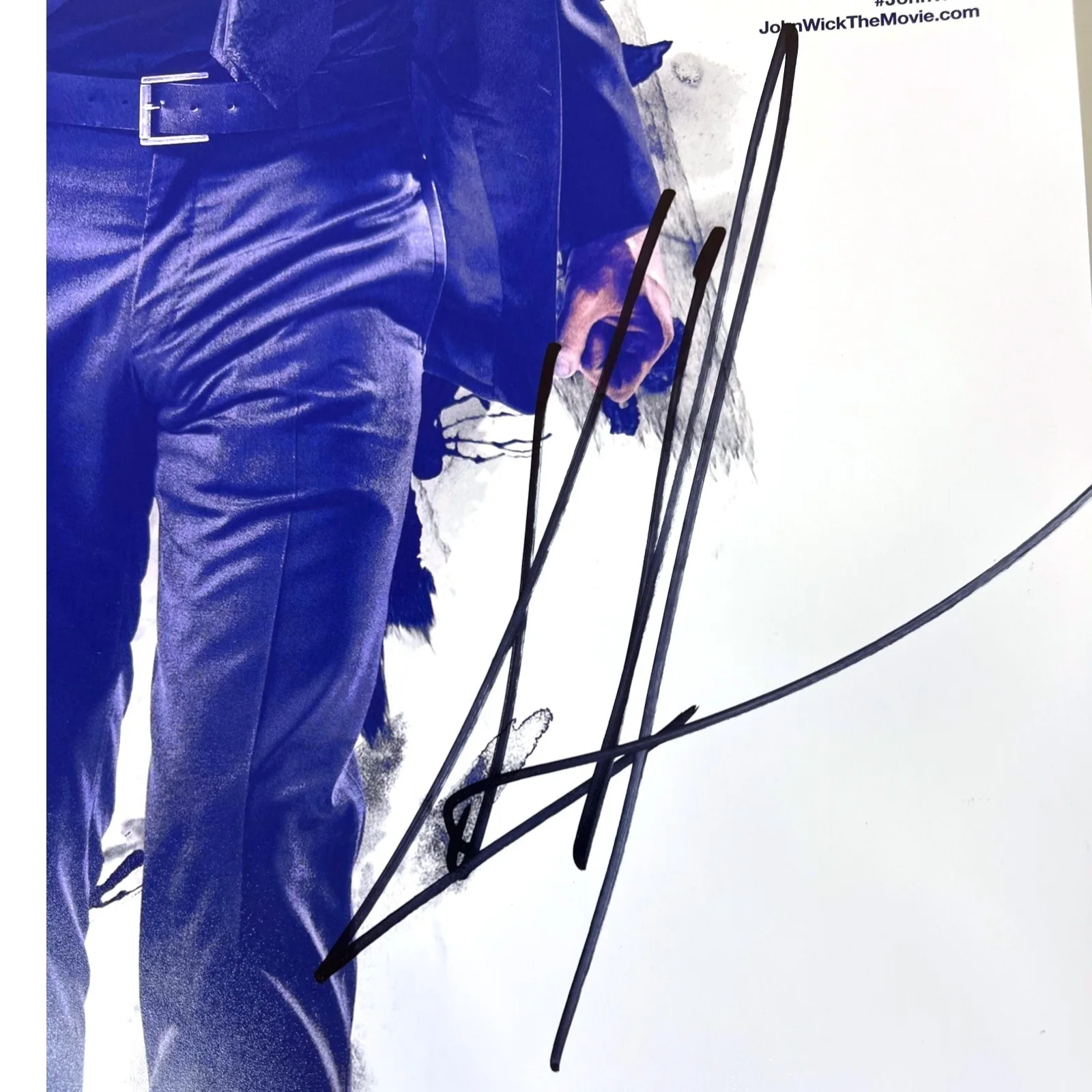 KEANU REEVES — KEANU REEVES SIGNED AUTOGRAPHED JOHN WICK 12X18 MOVIE POSTER PHOTO BECKETT BAS !, изображение 2