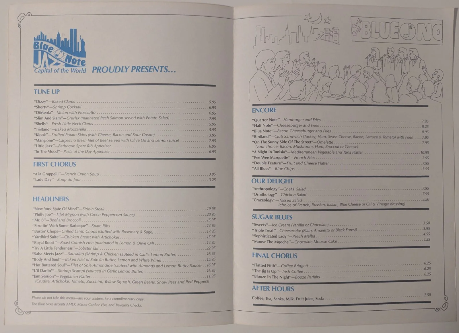 Dizzy Gillespie - Autographed Blue Note Menu - Signed in NYC 1992 - Jazz Trumpet, image 4