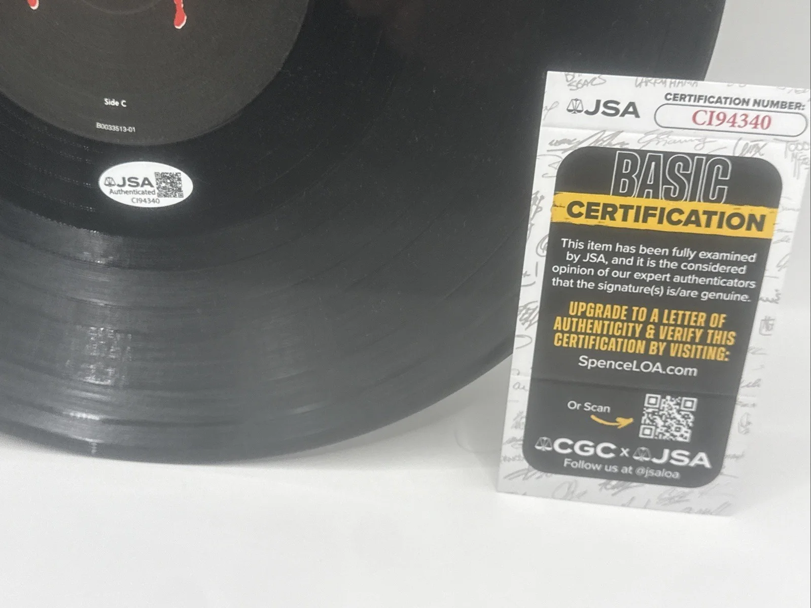 PLAYBOI CARTI SIGNED AUTOGRAPHED WHOLE LOTTA RED VINYL RECORD AUTHENTIC JSA COA, изображение 3