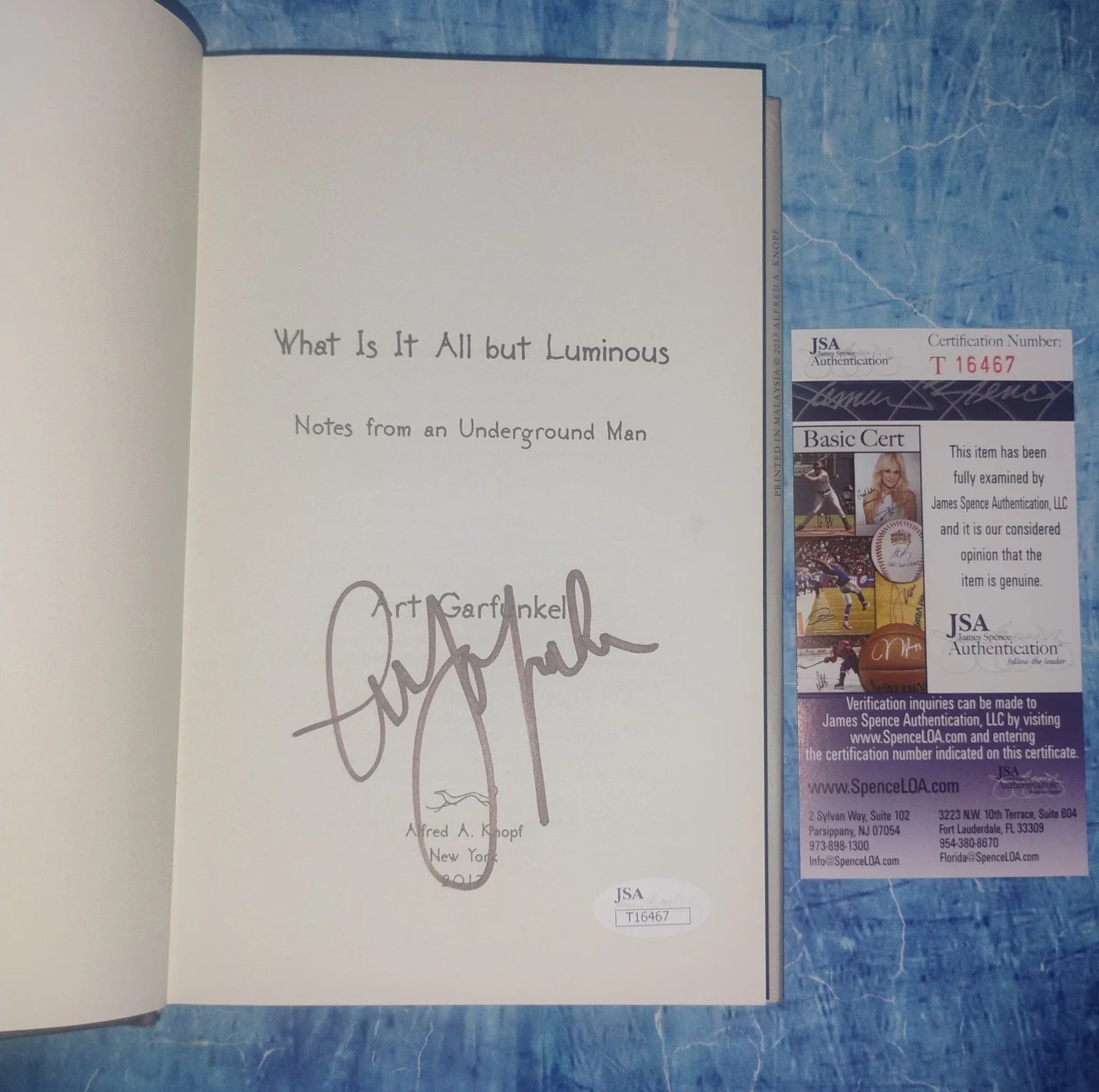 Art Garfunkel Hand Signed Autograph Book JSA COA - NO US TARIFF, image 3