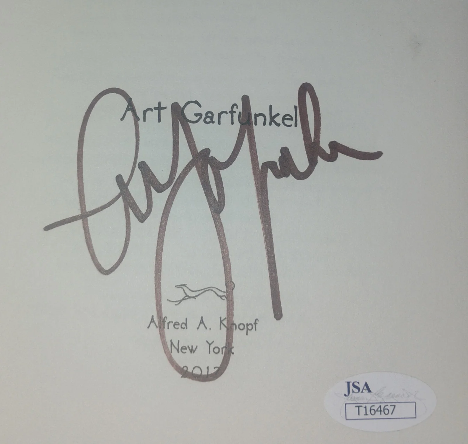Art Garfunkel Hand Signed Autograph Book JSA COA - NO US TARIFF, image 4