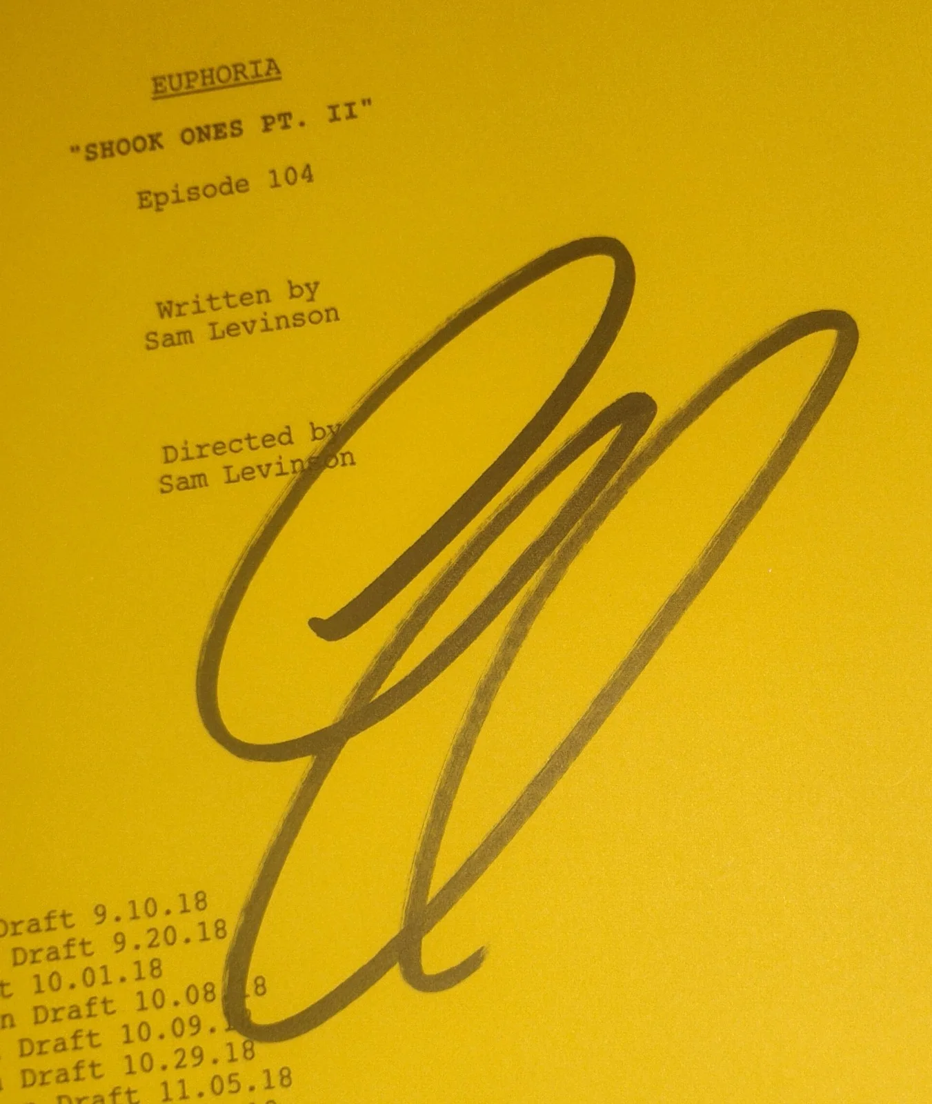 Eric Dane Hand Signed Autograph Euphoria Script COA Shook Ones NO US TARIFF, image 3