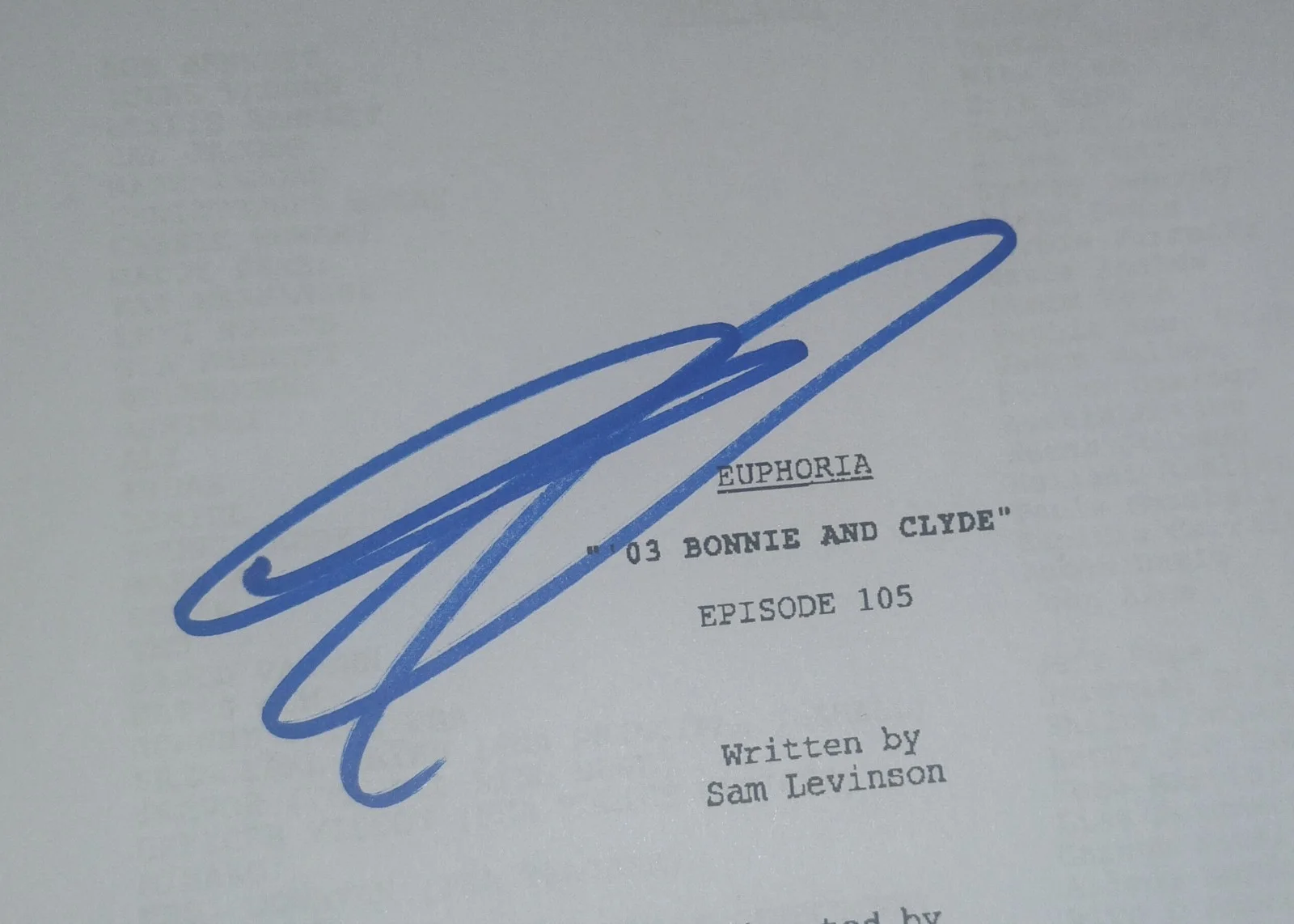Eric Dane Hand Signed Autograph Euphoria Script COA Bonnie & Clyde NO US TARIFF, image 3