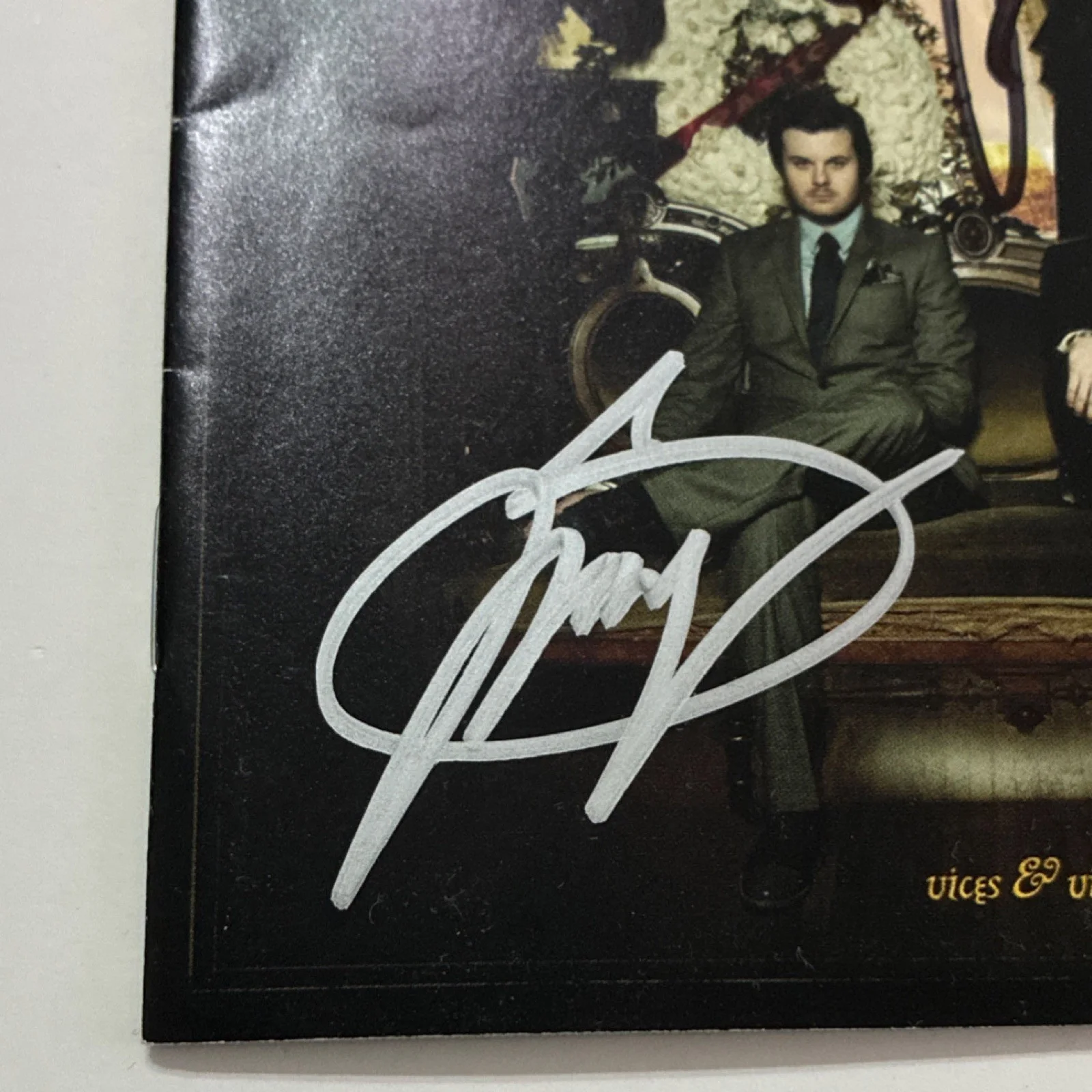 Panic! at the Disco CD Booklet Only Autograph Signed Brendon Urie READ DESCRIP, image 2