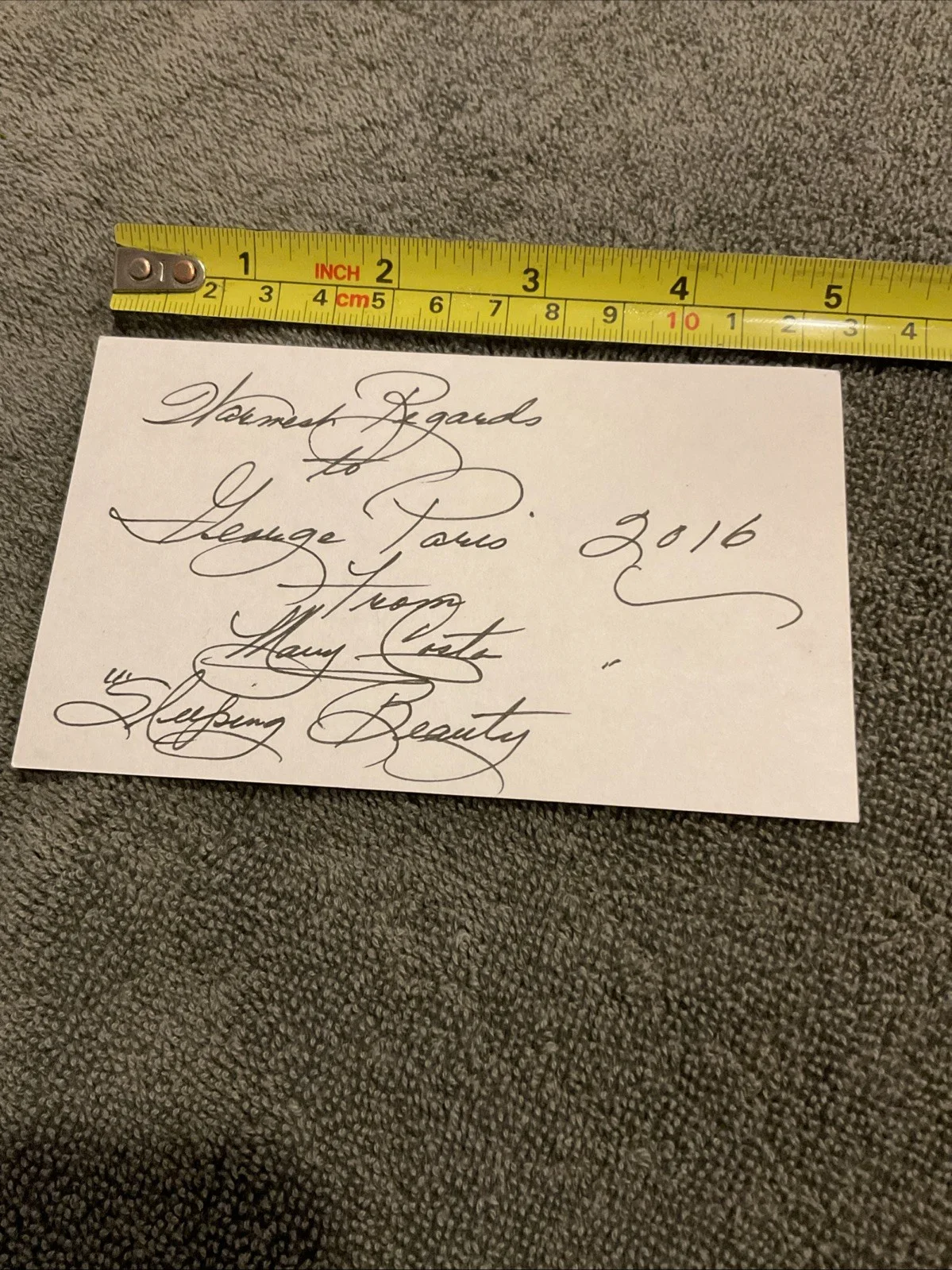 Mary Costa — Signed Mary Costa Autograph Cut Signature Voice Of Disney’s Sleeping Beauty