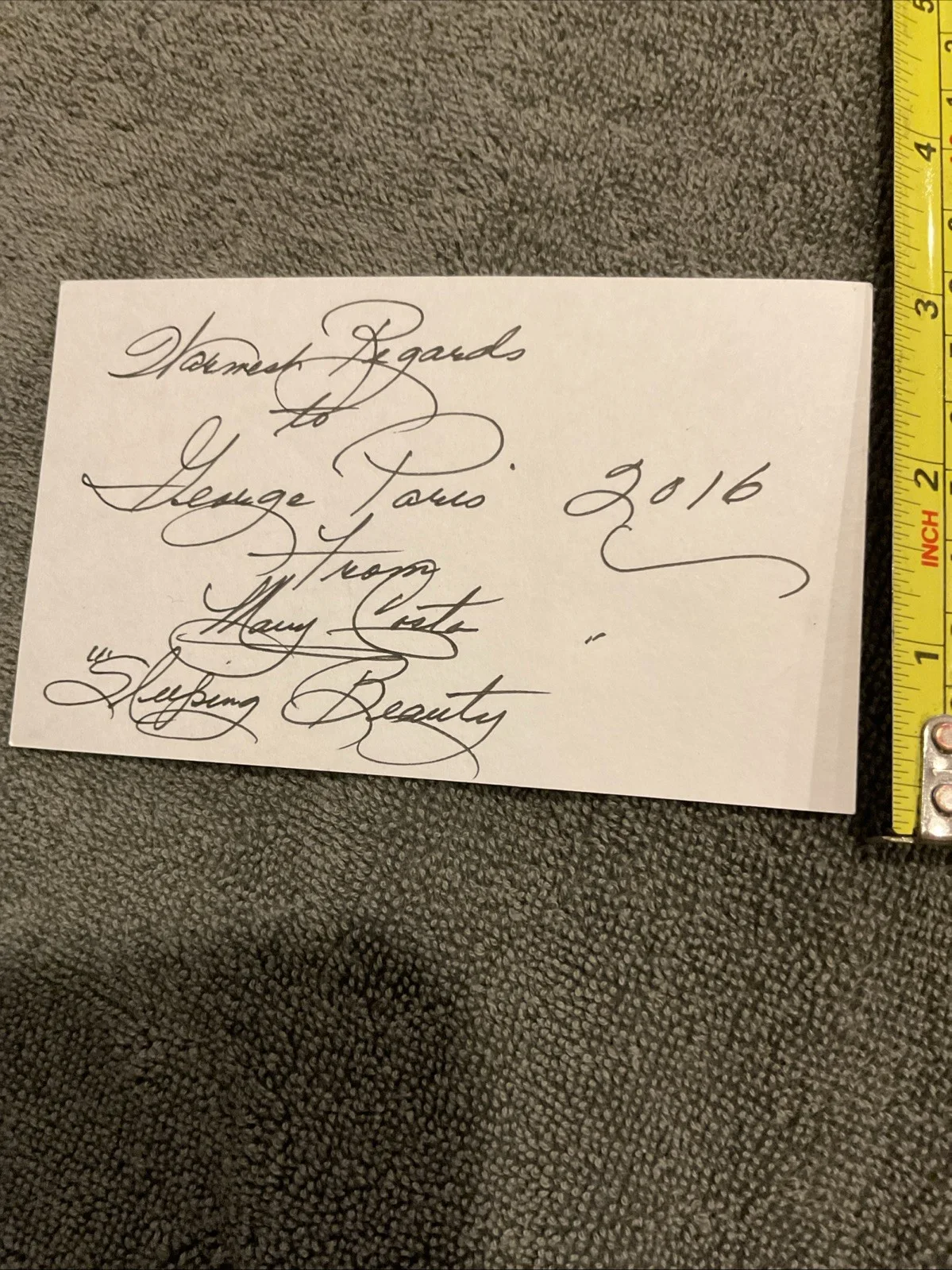 Mary Costa — Signed Mary Costa Autograph Cut Signature Voice Of Disney’s Sleeping Beauty, изображение 2