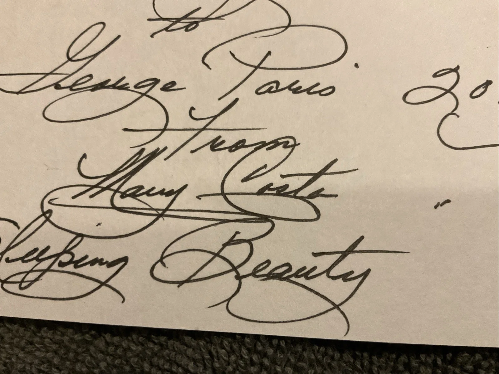 Mary Costa — Signed Mary Costa Autograph Cut Signature Voice Of Disney’s Sleeping Beauty, изображение 3