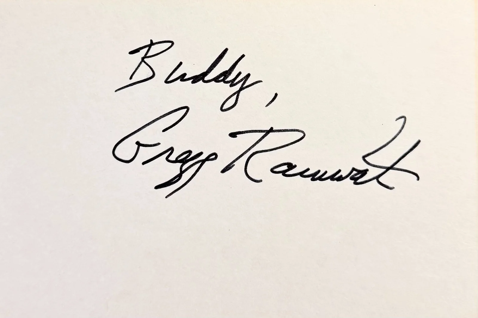 Gregg Rainwater — GREGG RAINWATER Signed Autographed 4"x 6" INDEX CARD The Young Riders GARGOYLES, изображение 3