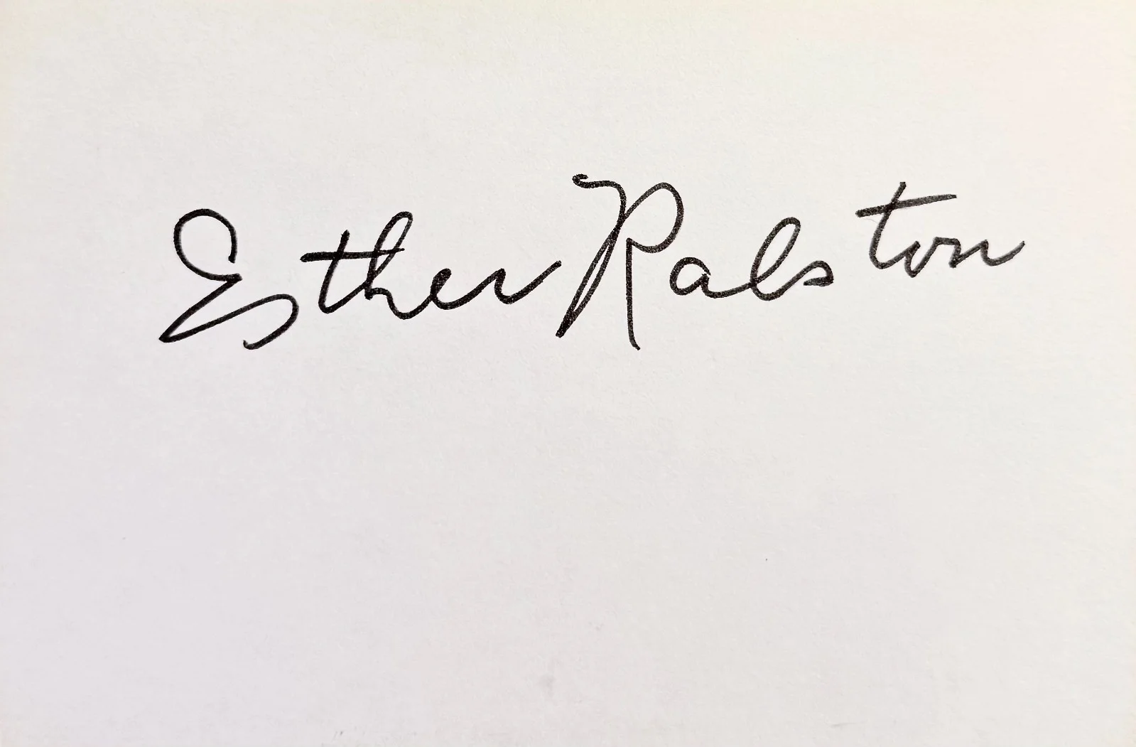 Esther Ralston — ESTHER RALSTON Signed Autographed 4x 6 INDEX CARD To The Last Man Lonely Wives