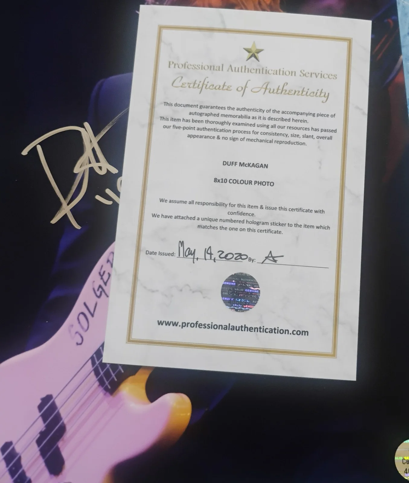 Duff McKagan Hand Signed Autograph 8x10 Photo COA Guns N Roses NO US TARIFFS, изображение 4