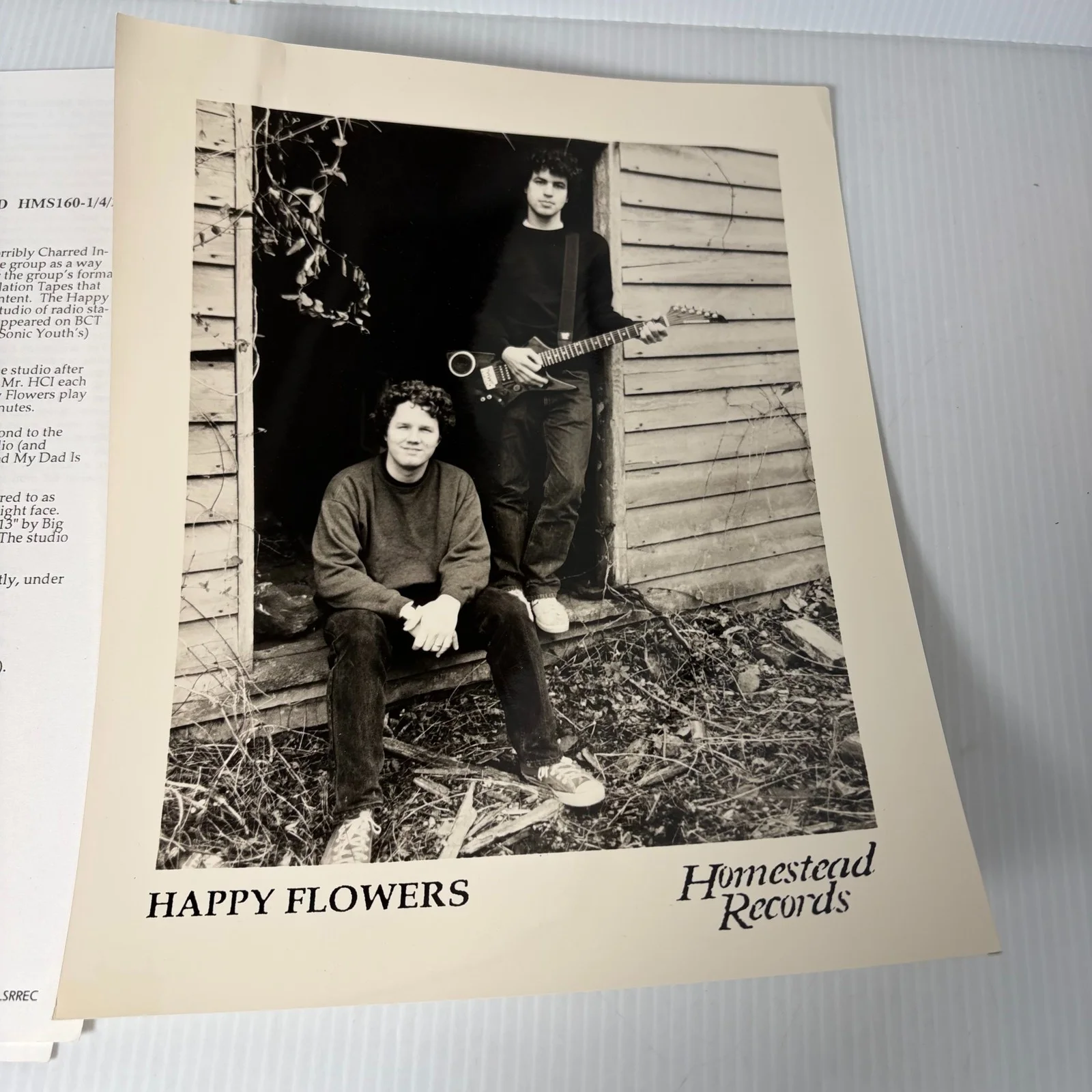 Happy Flowers Homestead Records Original Press Kit Photo 8x10 Rock & Pop Music, изображение 2