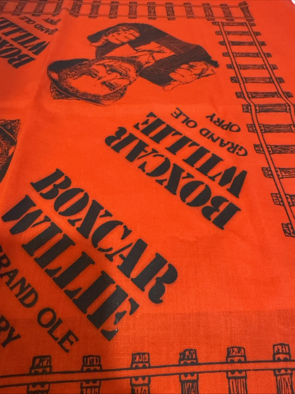 Rare Vintage Grand Ole Opry Boxcar Willie Handkerchief-Bandana. Signed, изображение 4