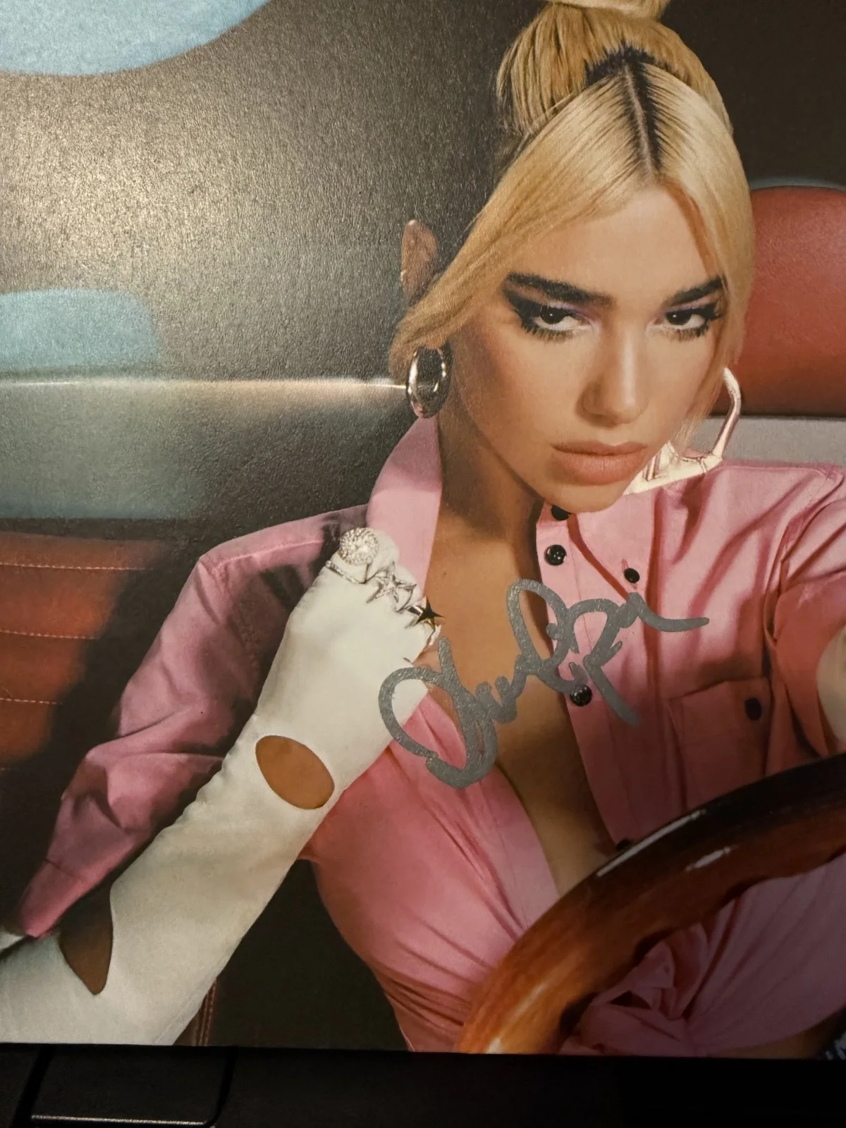 Dua Lipa signed Future Nostalgia 12" LP album, image 2