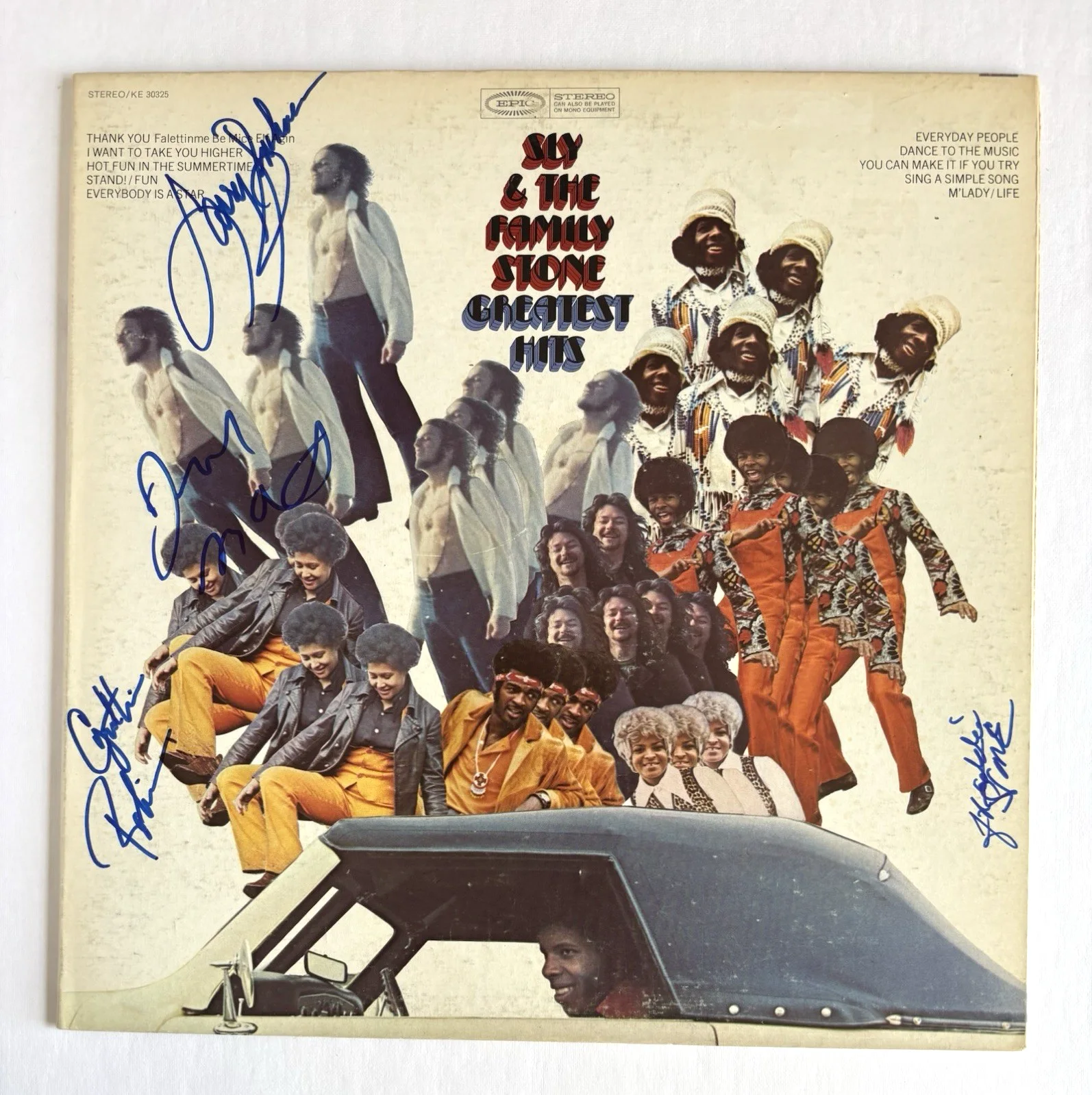 SLY AND THE FAMILY STONE Signed HITS Vinyl RECORD JSA COA By 4 ROBINSON Graham, изображение 2