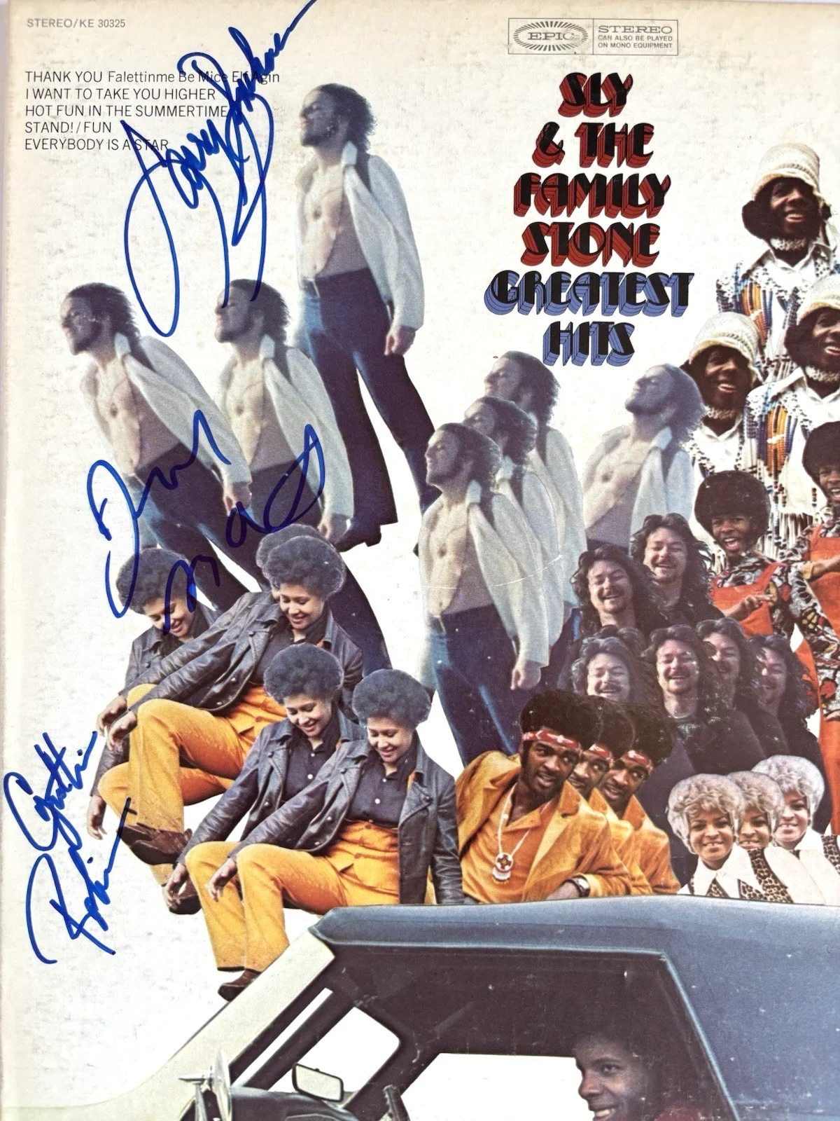 SLY AND THE FAMILY STONE Signed HITS Vinyl RECORD JSA COA By 4 ROBINSON Graham, изображение 3