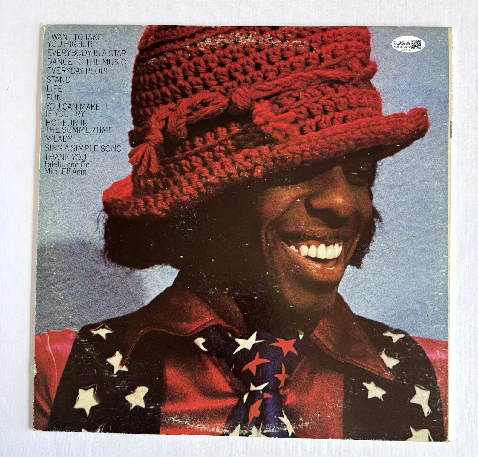 SLY AND THE FAMILY STONE Signed HITS Vinyl RECORD JSA COA By 4 ROBINSON Graham, изображение 5