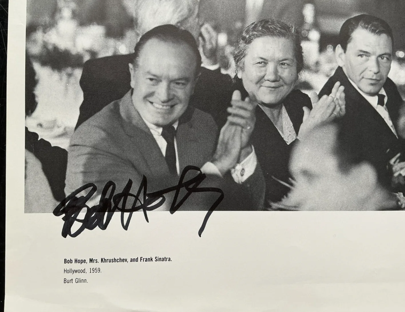 Bob Hope Khrushchev Frank Sinatra ~ Signed Autographed Picture ~ Hollywood 1959, image 2