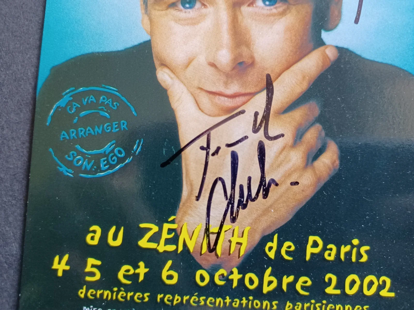 Franck Dubosc Signed 4x6 Photo - French Actor, Comedian, изображение 2