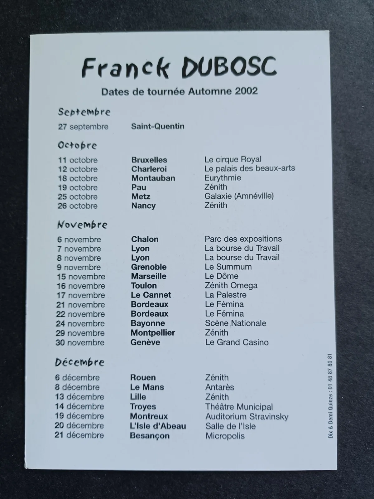 Franck Dubosc Signed 4x6 Photo - French Actor, Comedian, изображение 3