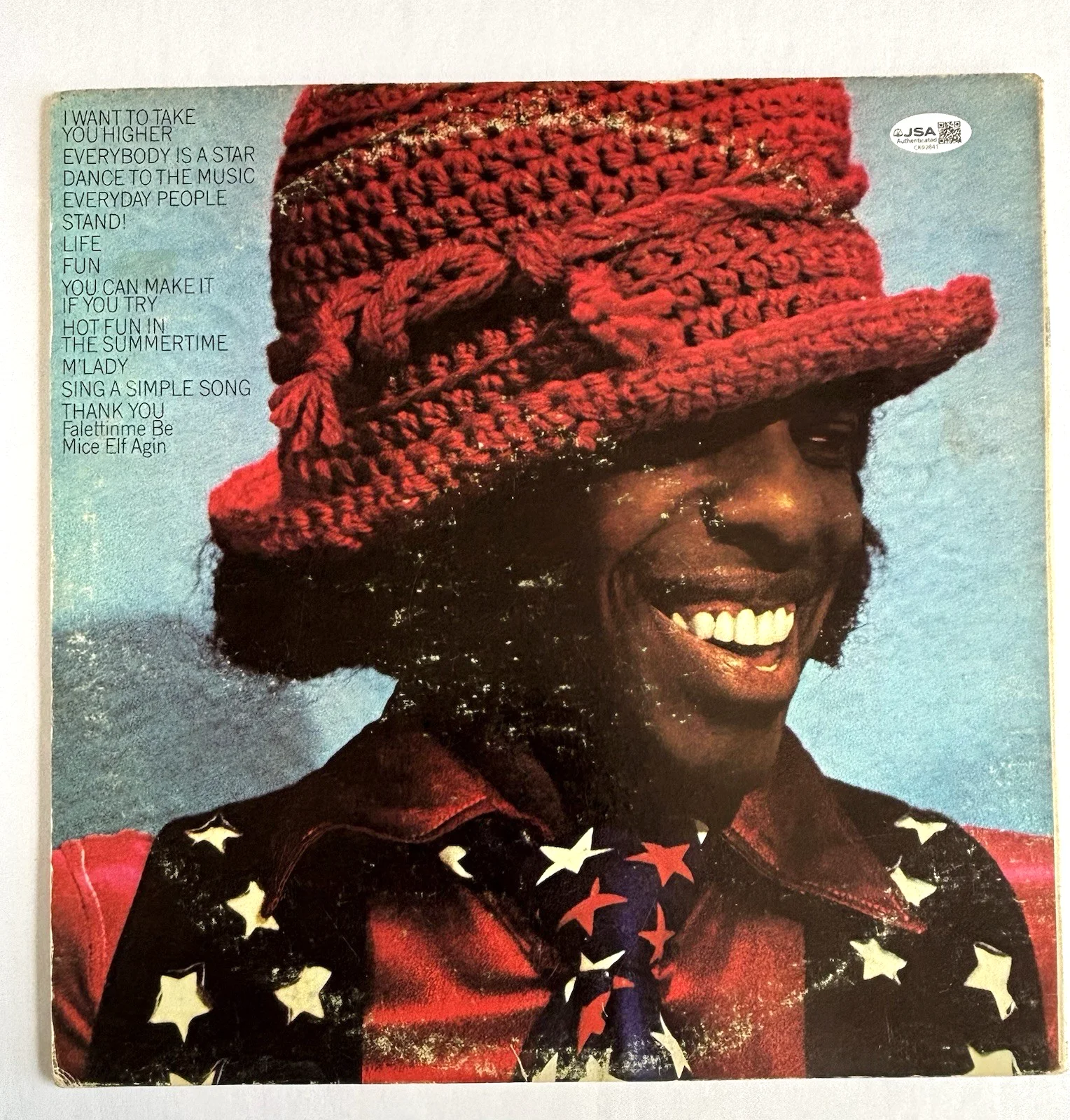 SLY AND THE FAMILY STONE Signed HITS Vinyl RECORD JSA COA By 4 ROBINSON Martini, image 5