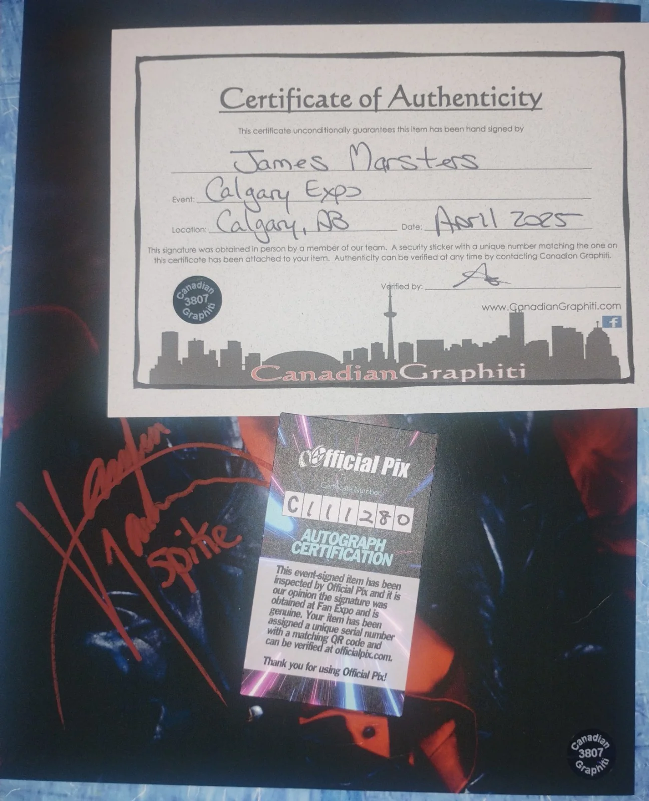 James Marsters Hand Signed Autograph Photo OPix COA Spike NO US TARIFFS, image 4