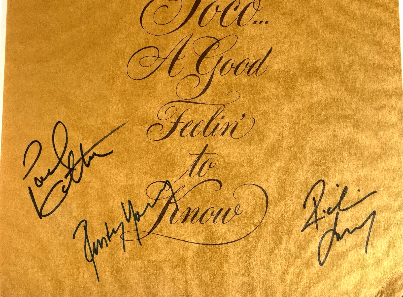 POCO Signed GOOD FEELIN' LP Vinyl RECORD JSA COA Paul Cotton RUSTY Richie Furay, изображение 3