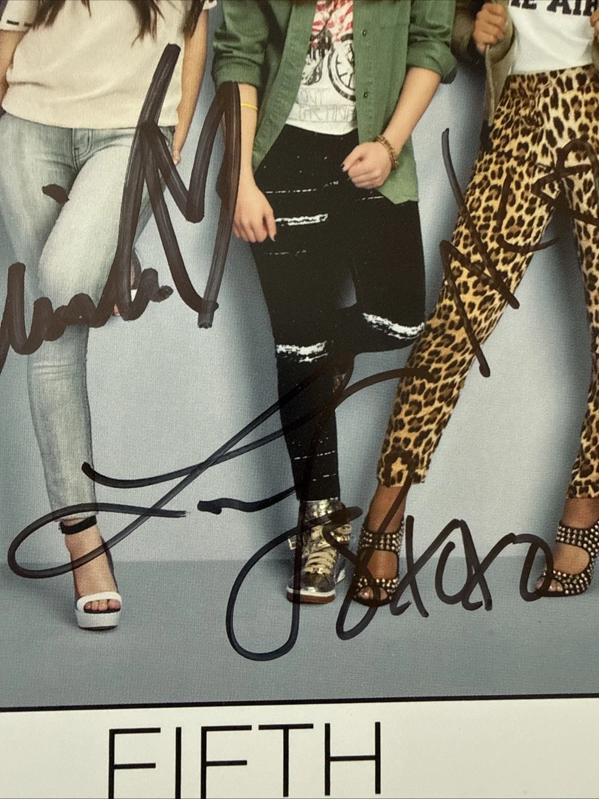 Fifth Harmony Signed by all 5 8x10 Photo Autograph Camila Cabello Normani, image 4