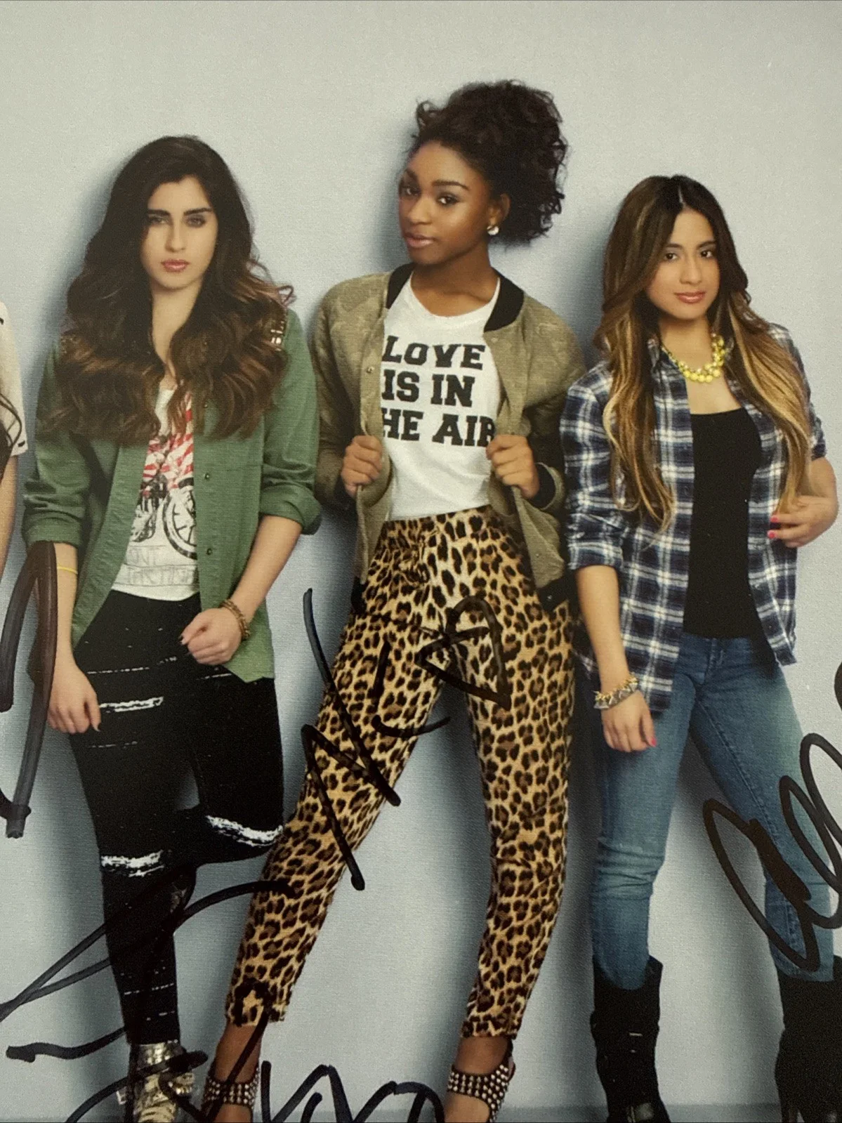 Fifth Harmony Signed by all 5 8x10 Photo Autograph Camila Cabello Normani, image 5