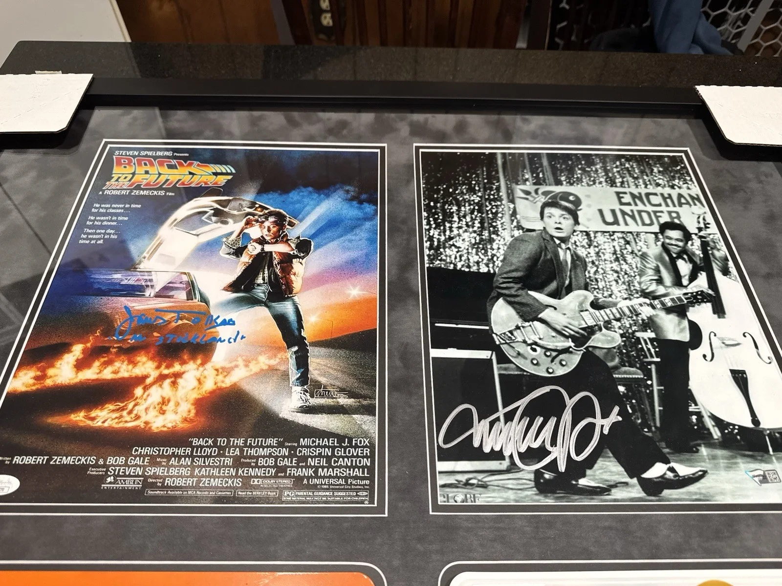 MICHAEL J FOX — Michael J Fox Christopher Lloyd Signed Back to the Future James Tolkan Photo +, image 2