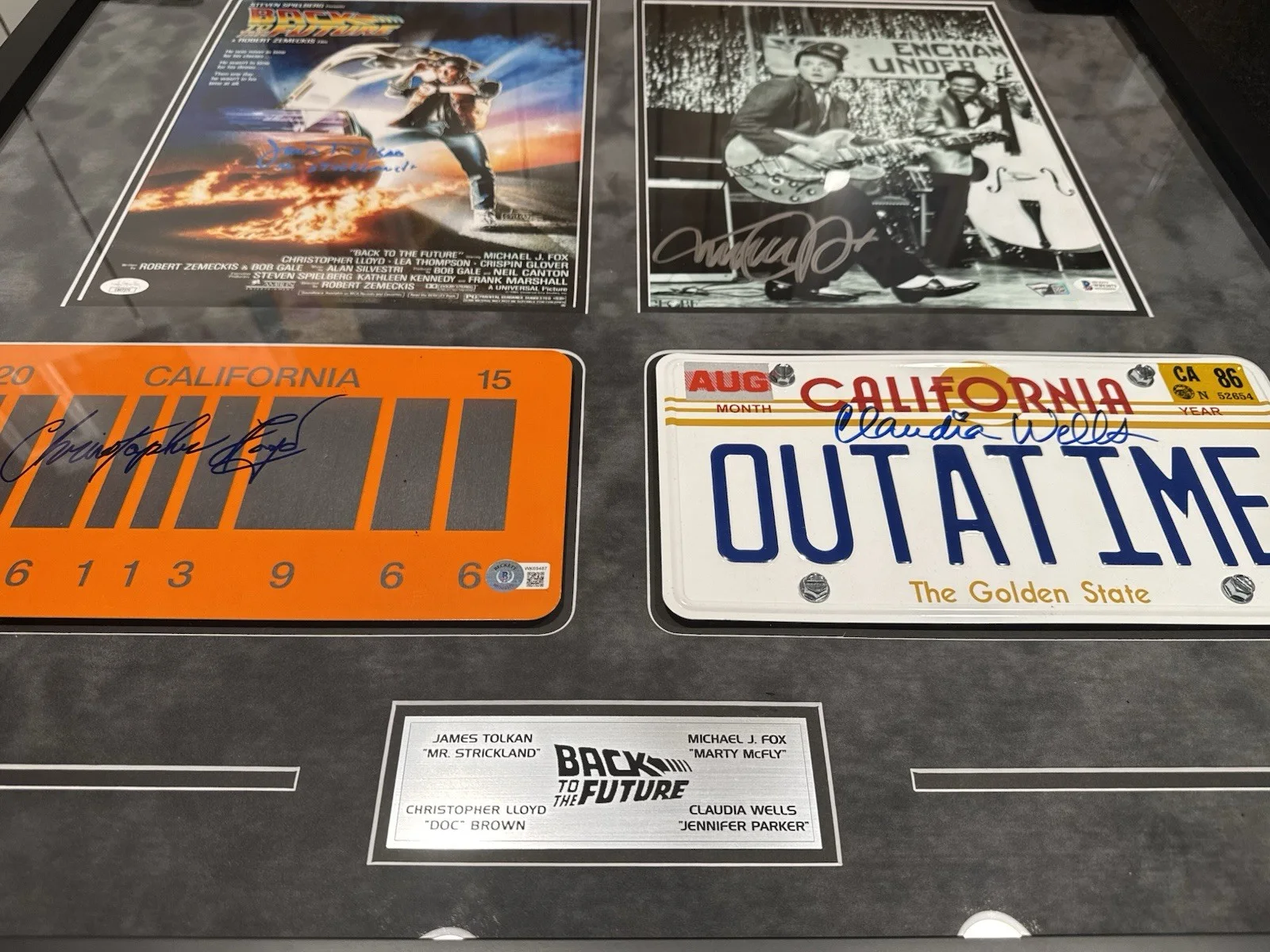 MICHAEL J FOX — Michael J Fox Christopher Lloyd Signed Back to the Future James Tolkan Photo +, image 3