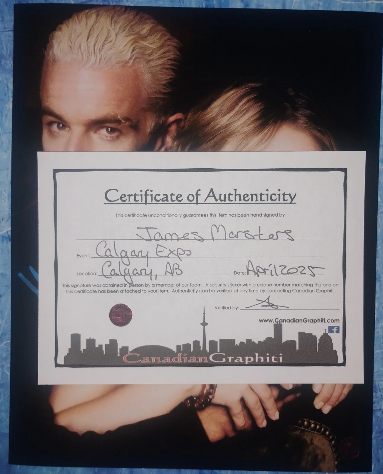 James Marsters Hand Signed Autograph Photo COA Spike NO US TARRIFS, изображение 4