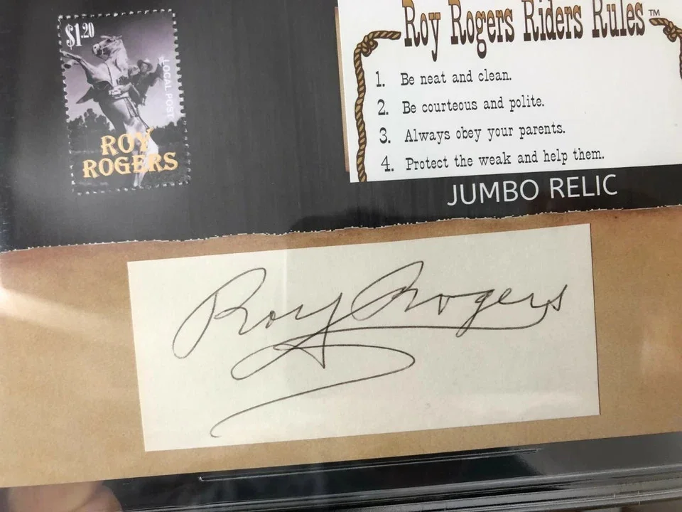 Roy Rogers — 2019 The Bar Pieces of the Past Roy Rogers Signed AUTO BGS BECKETT JSA 1/1 Relic, изображение 2