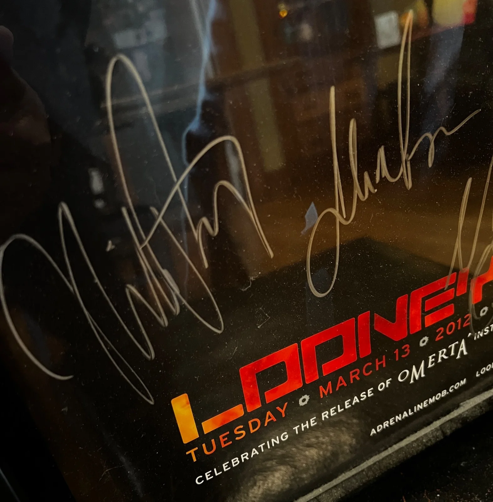 ADRENALINE MOB POSTER AUTOGRAPHED 2012, image 2